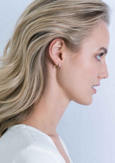 ZINZI GOLD klapcreolen 11,7 x 2,2mm zirconia
