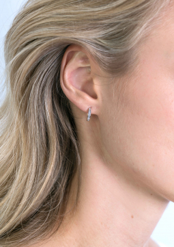 ZINZI GOLD klapcreolen 11,7 x 2,2mm zirconia