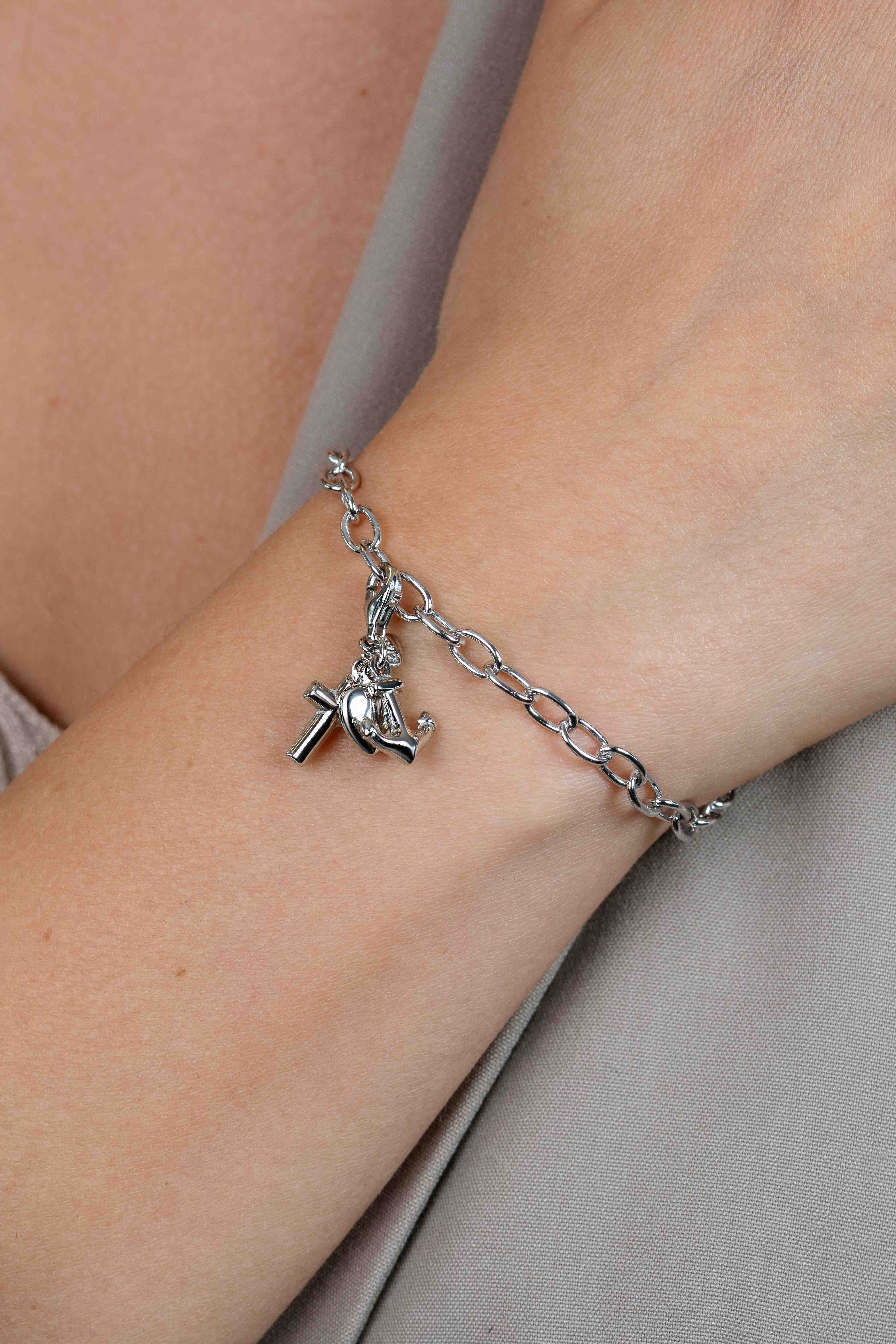 Zinzi silberner Charm Armband 19cm CH-A3