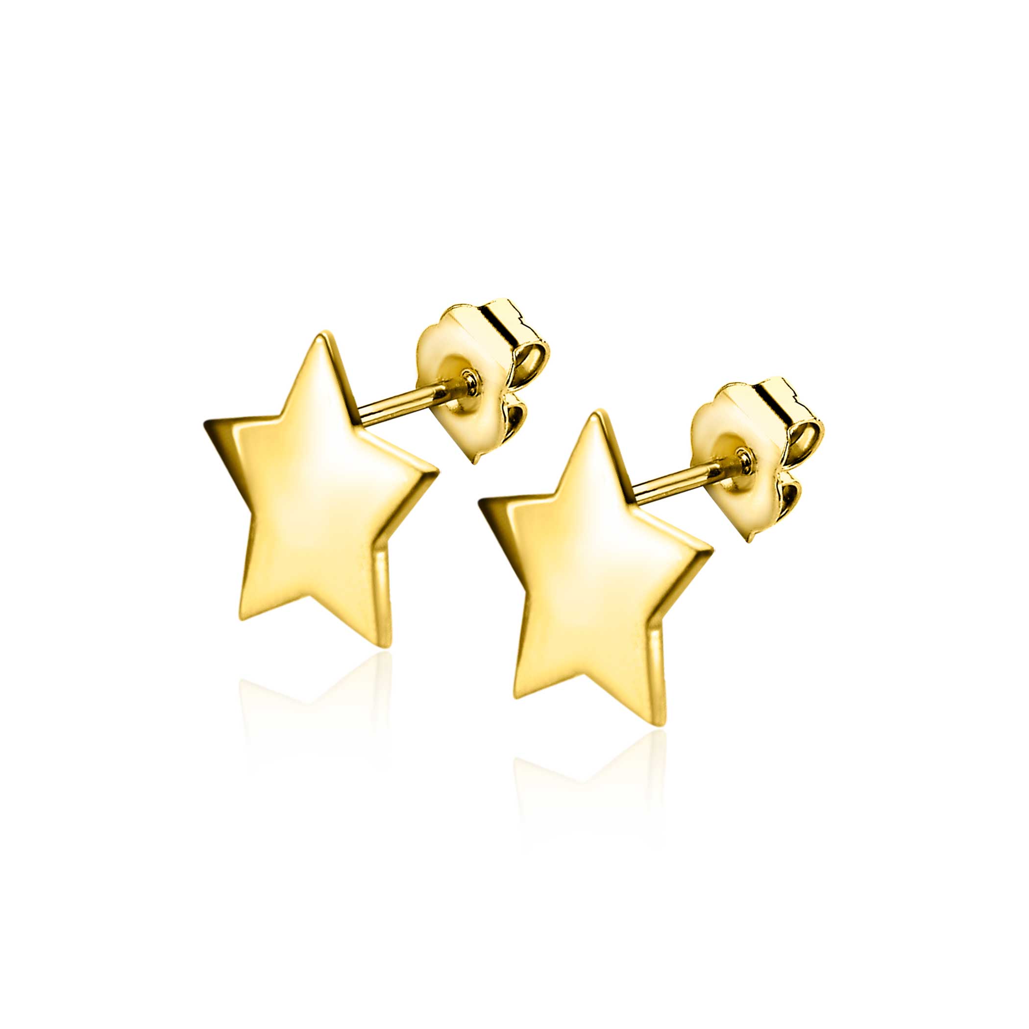 ZINZI GOLD oorknopjes ster 6mm