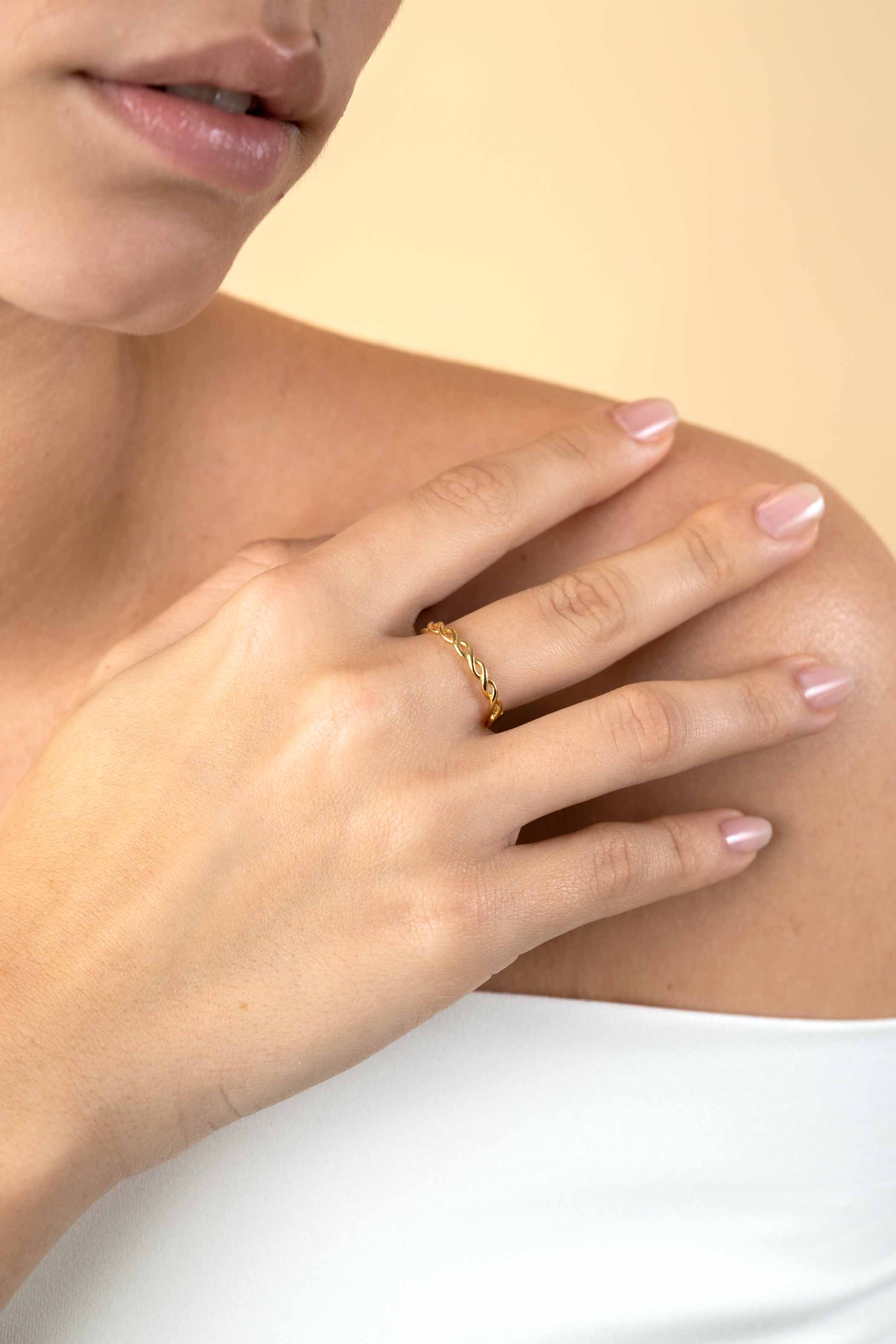 ZINZI Gold ring infinity 2.5mm mt. 52