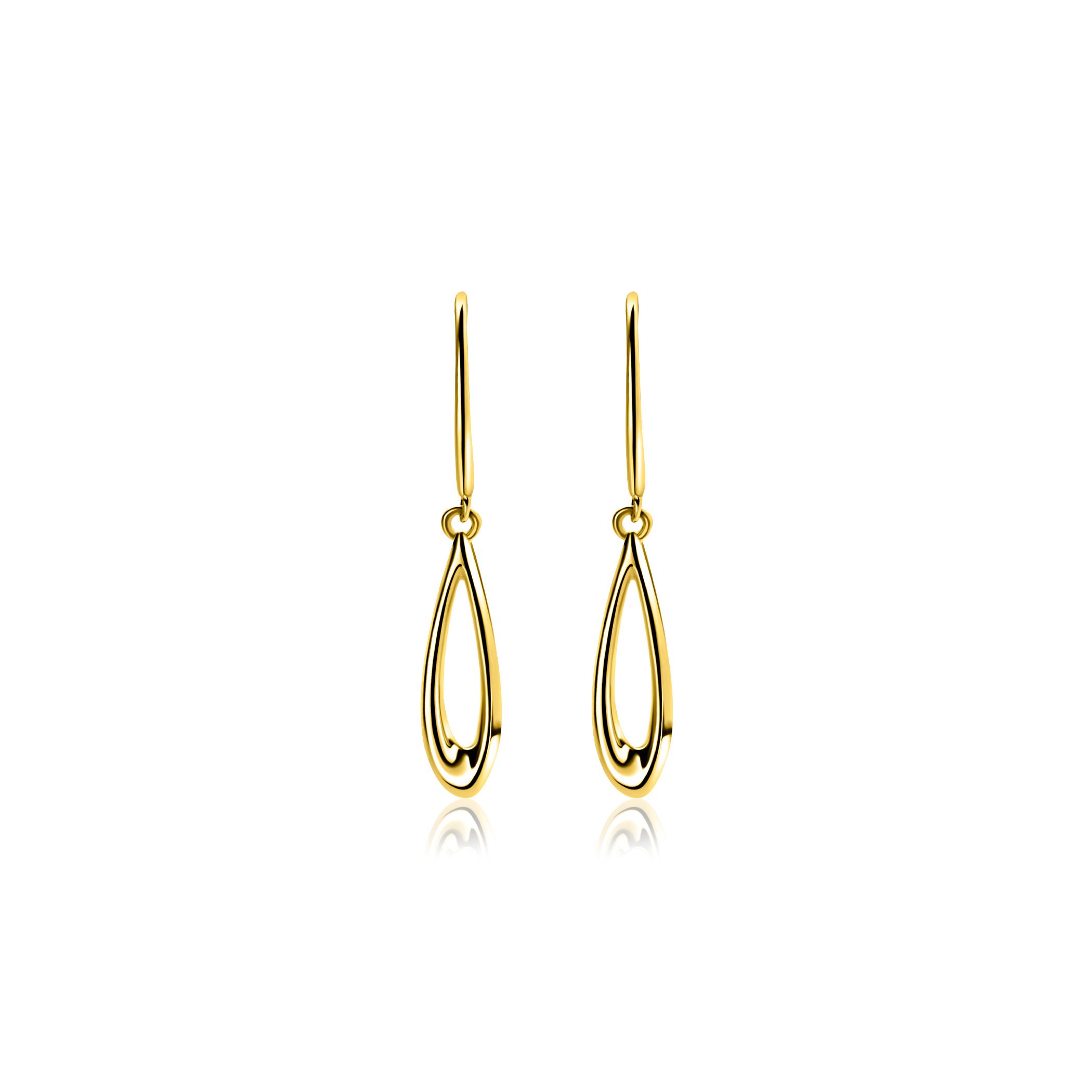 ZINZI GOLD oorhangers ovaal open
