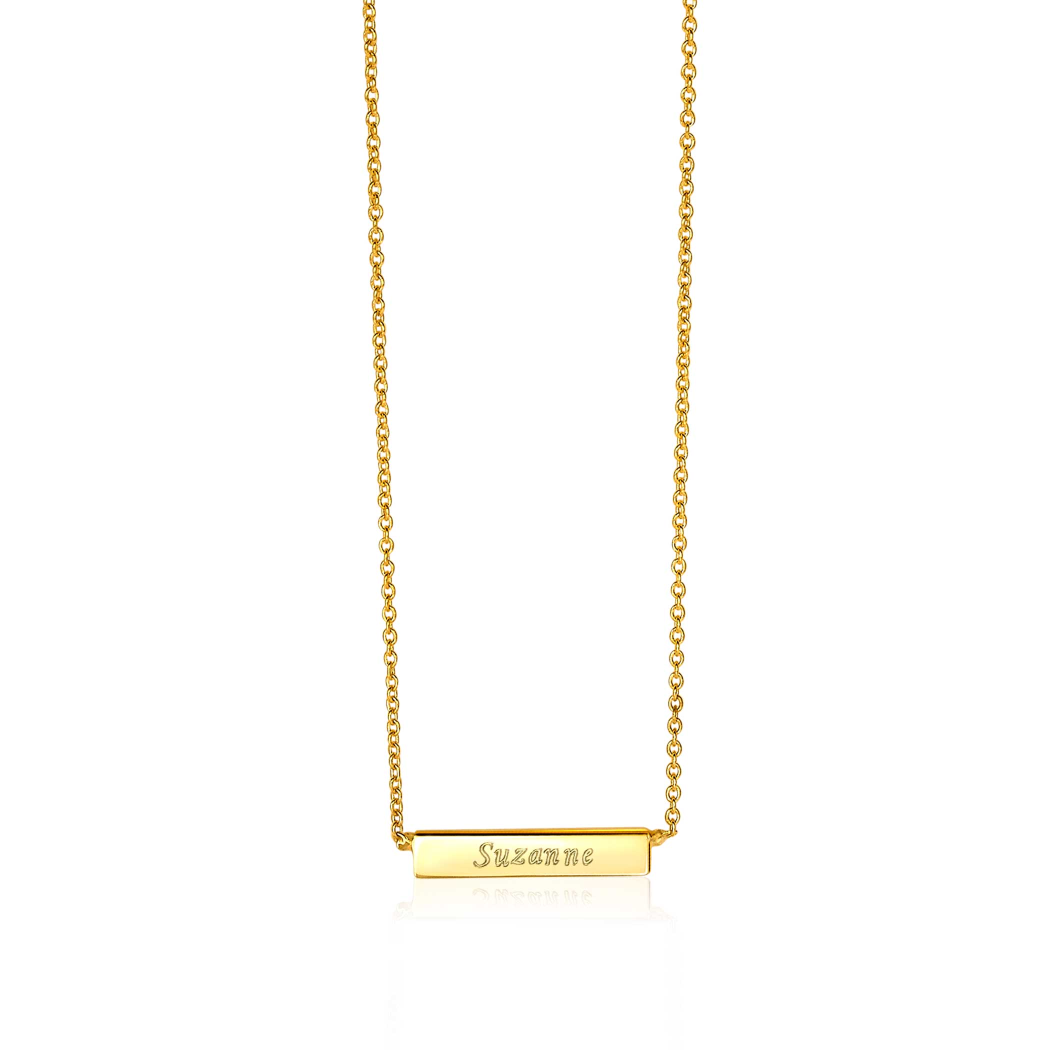 ZINZI Gold 14 Karat Goldkette Plättchen glatt 42cm ZGC176