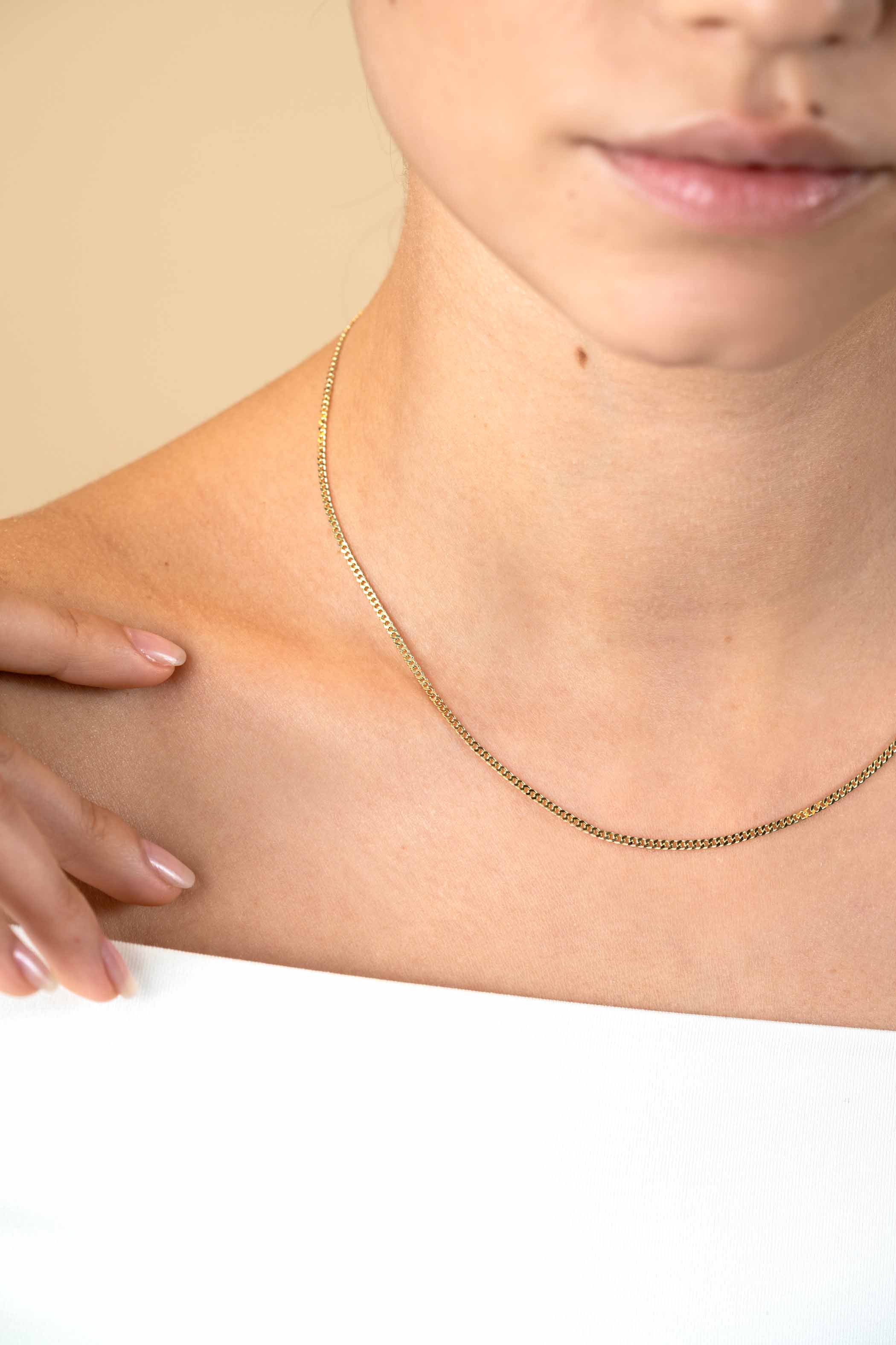 ZINZI Gold 14 Karat Gold Halskette 2,2mm breit und 43cm lang ZGC293