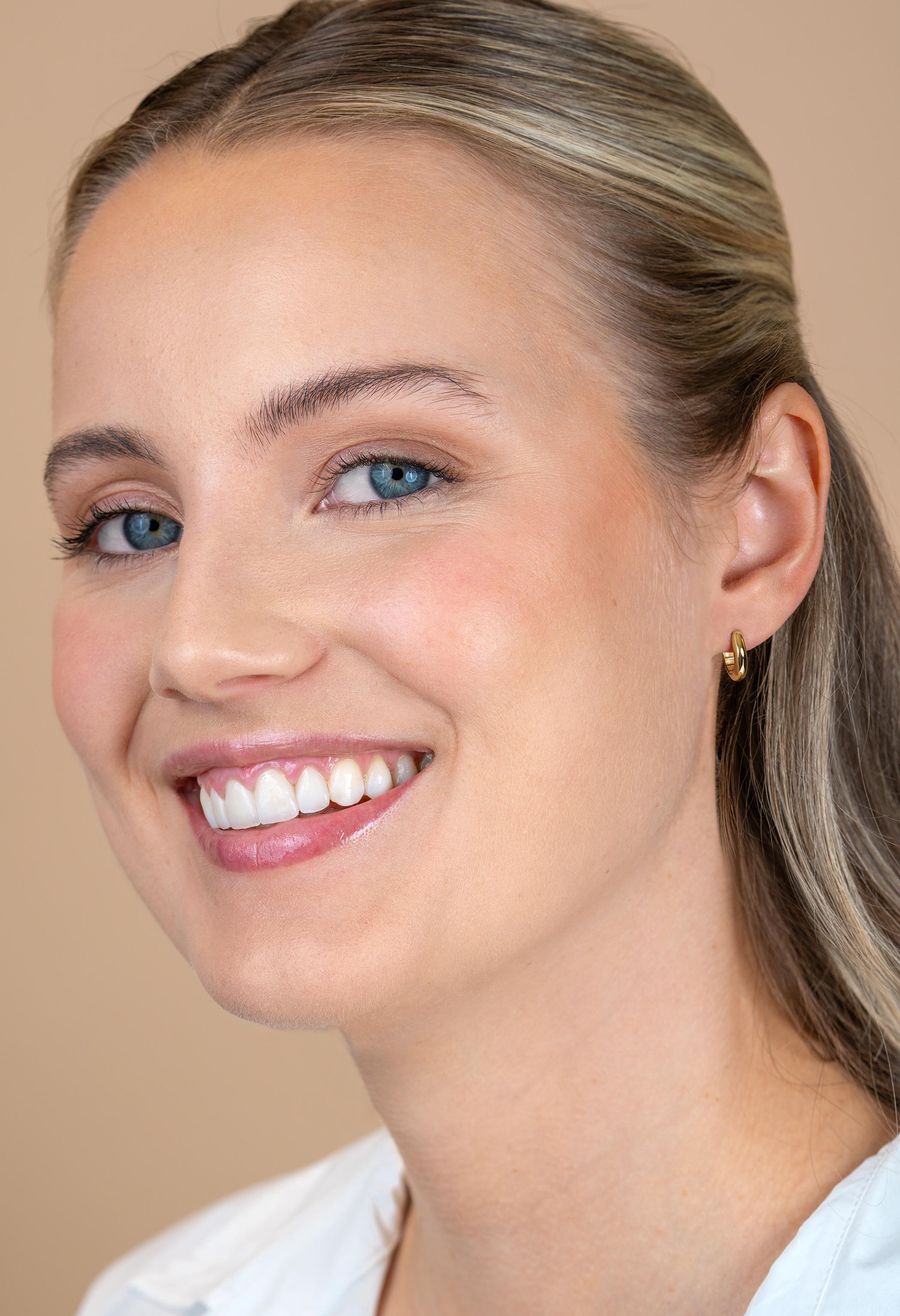 ZINZI GOLD klapcreolen halfronde buis 12x3mm