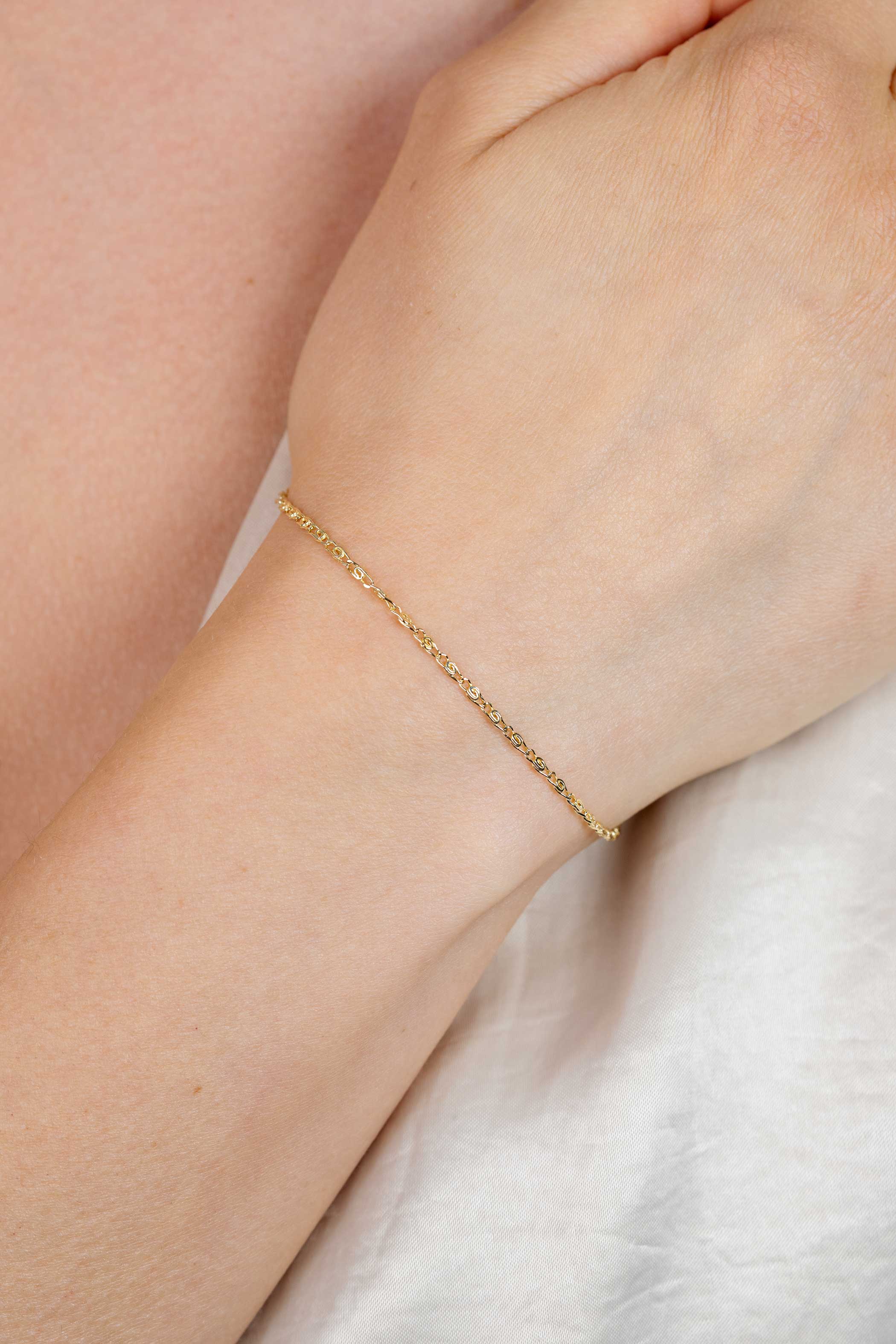 ZINZI Gold 14 Karat Gold Fantasy-Gliederarmband 1,6 mm breit ZGA295