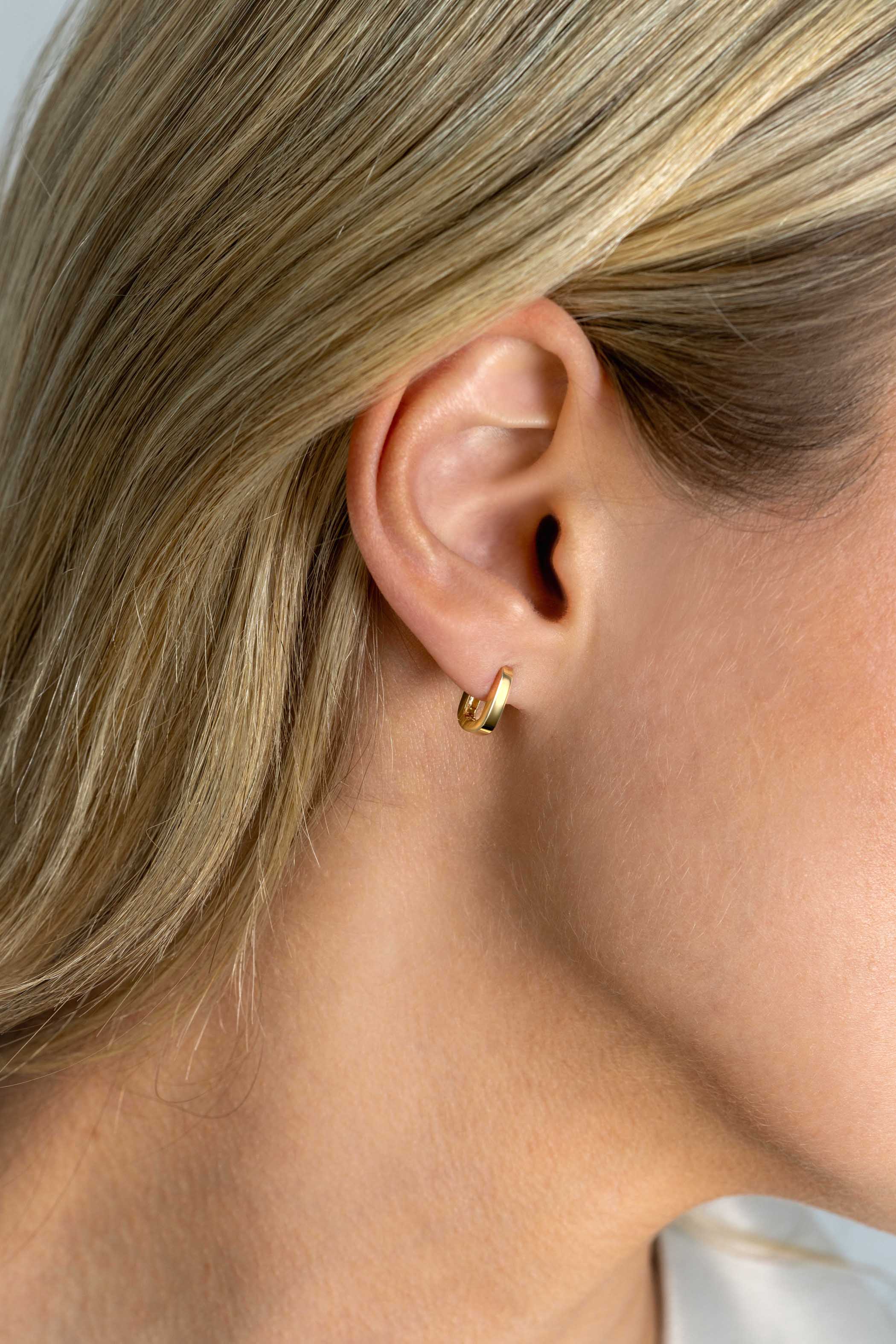 ZINZI GOLD klapcreolen rechthoek 10x7x2mm