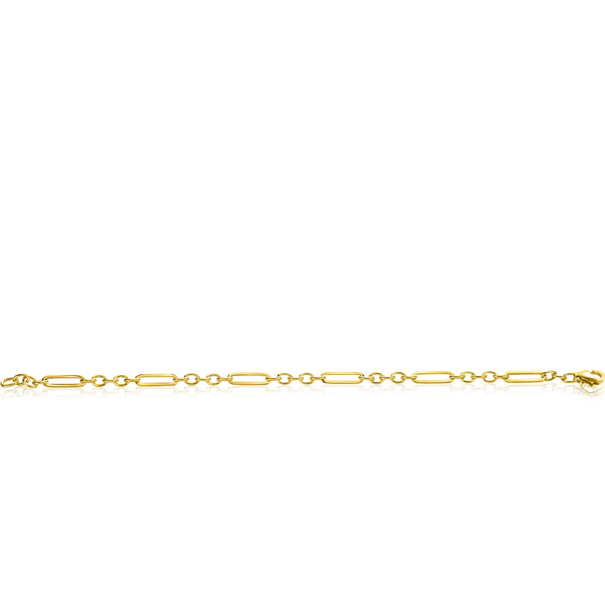 ZINZI GOLD armband paperclip met ovale schakels