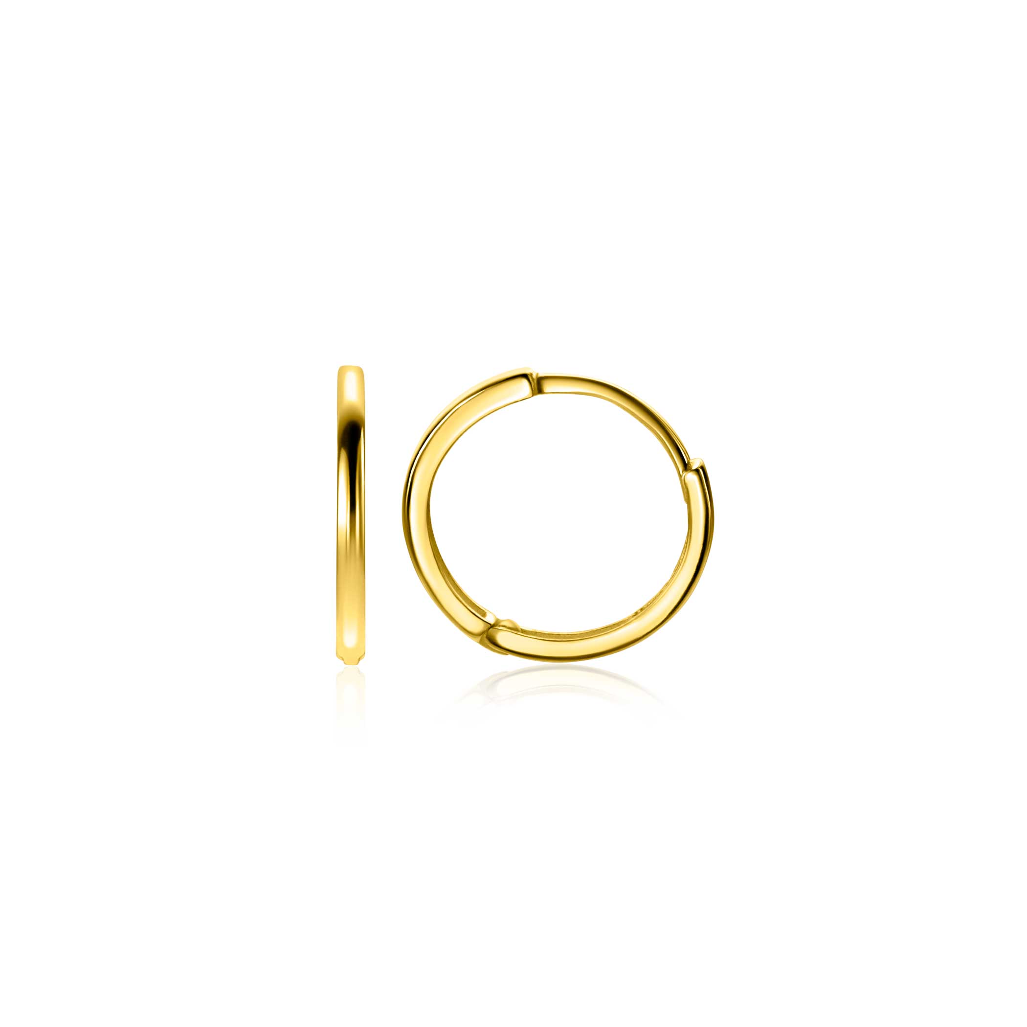 ZINZI GOLD klapcreolen glad 12x1.2mm