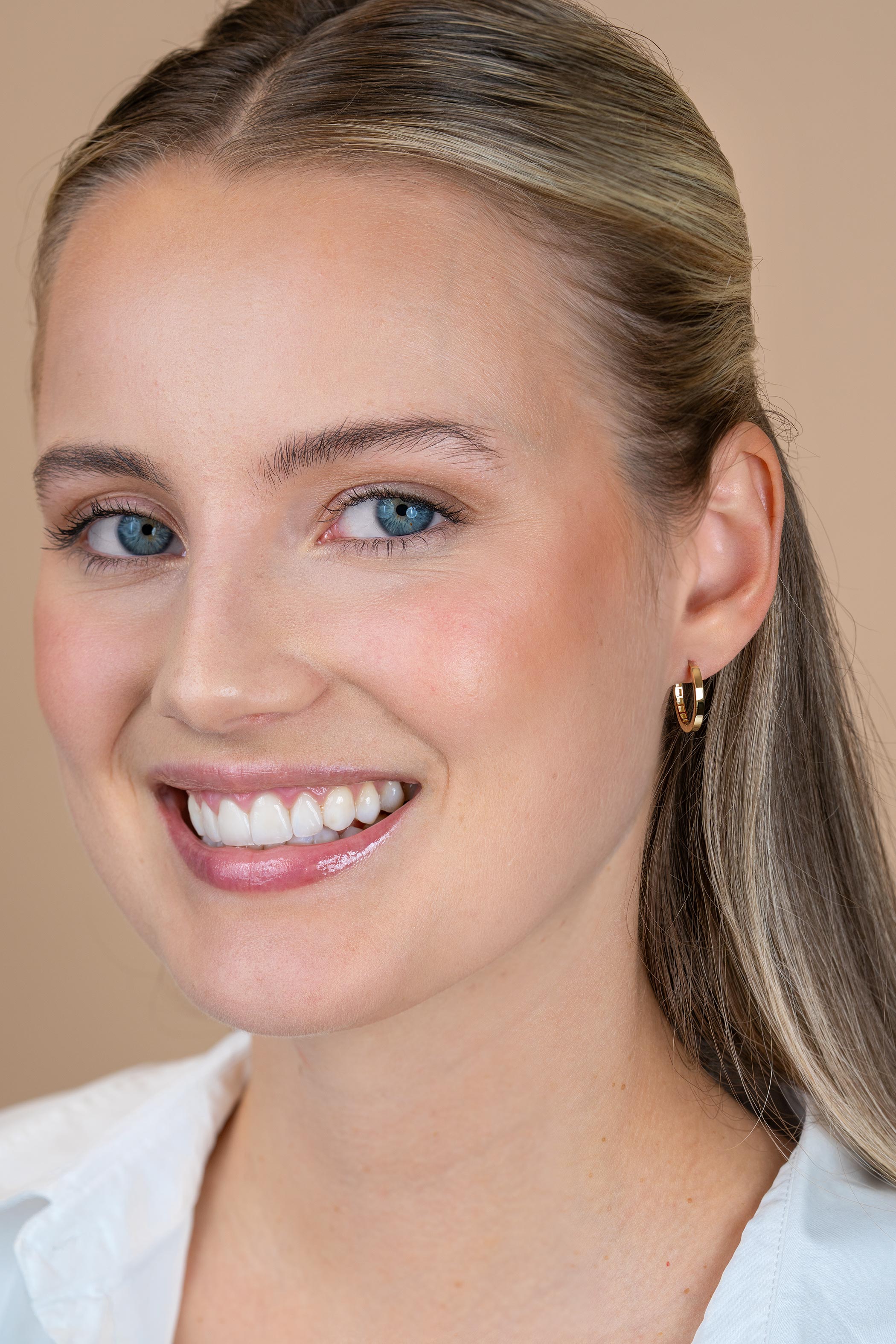 ZINZI GOLD klapcreolen glad 17x2mm