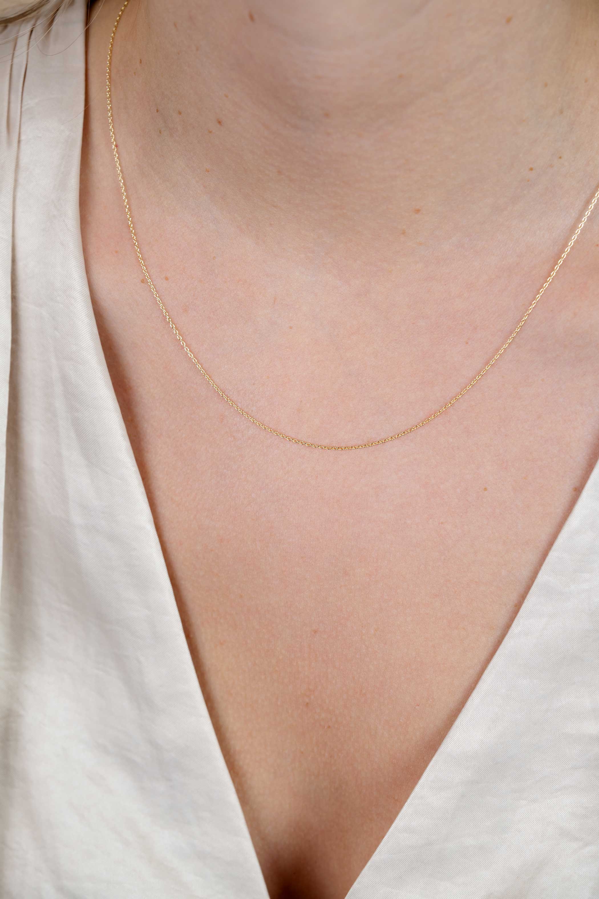 ZINZI GOLD anker lengtecollier 0,9mm 42cm
