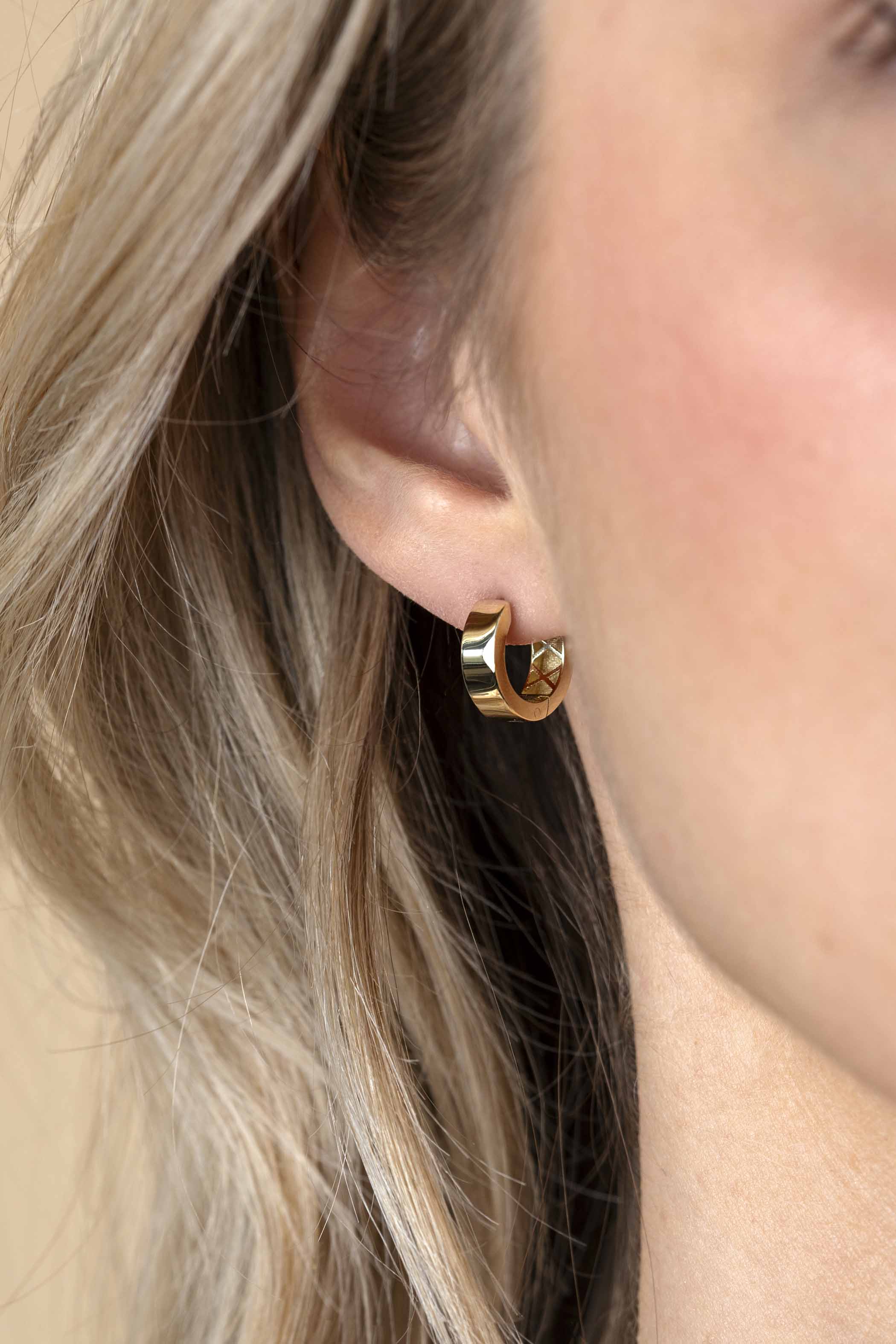 ZINZI GOLD klapcreolen 12,4 x 3,6mm
