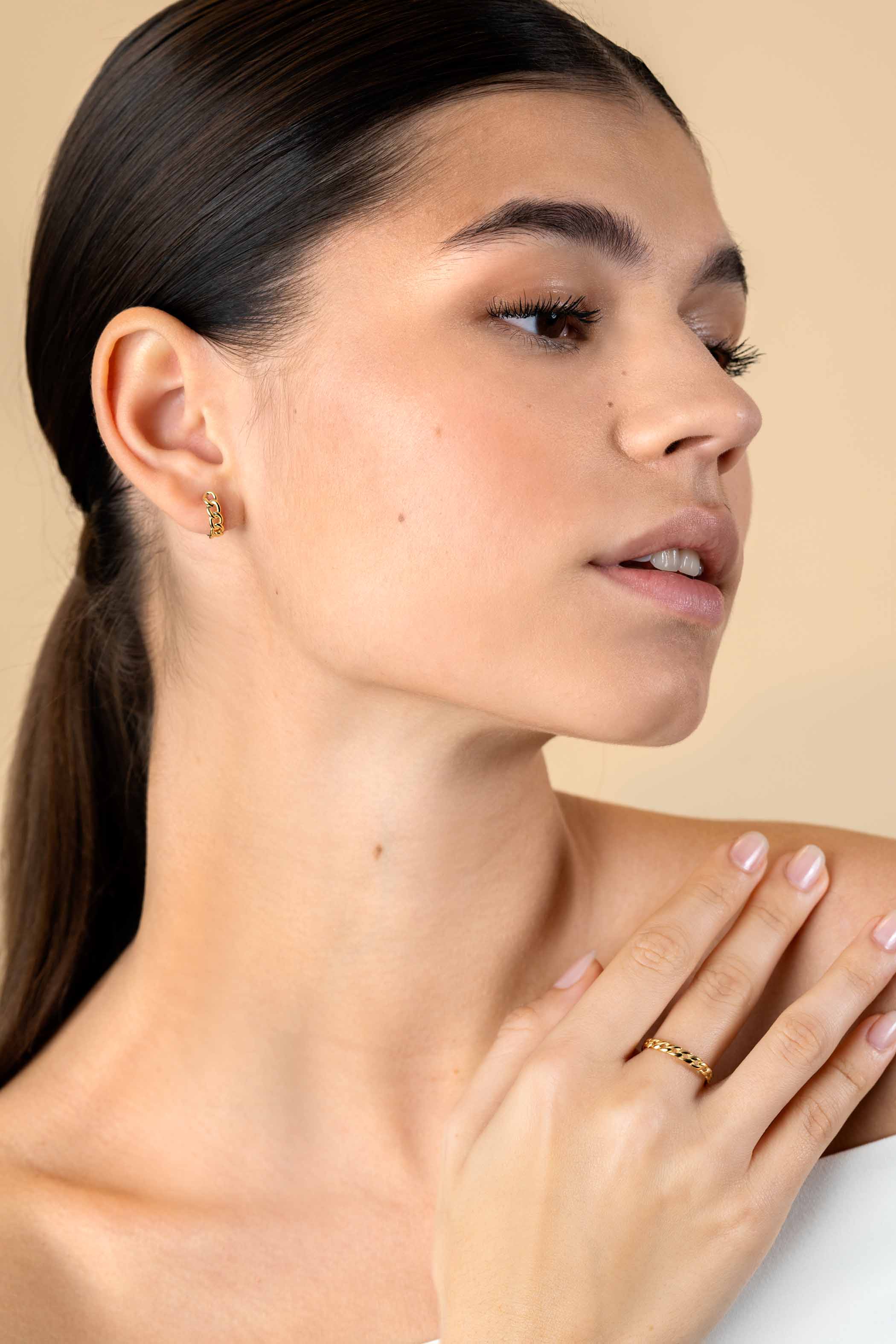 ZINZI Gold ring gourmet mt.56