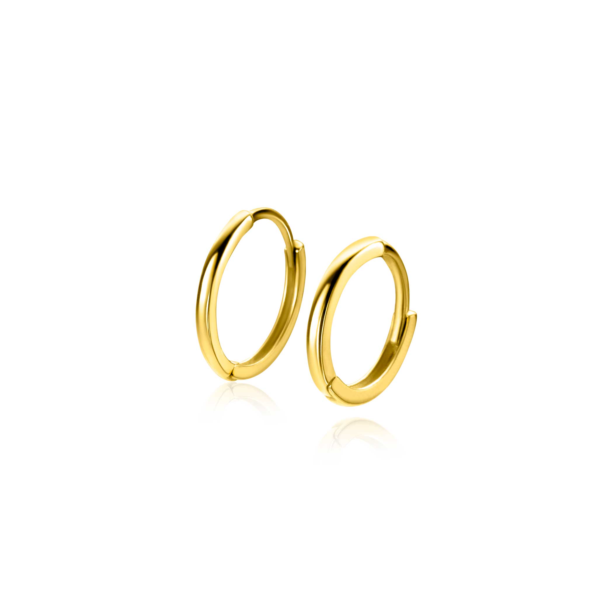 ZINZI GOLD klapcreolen glad 10x1.2mm