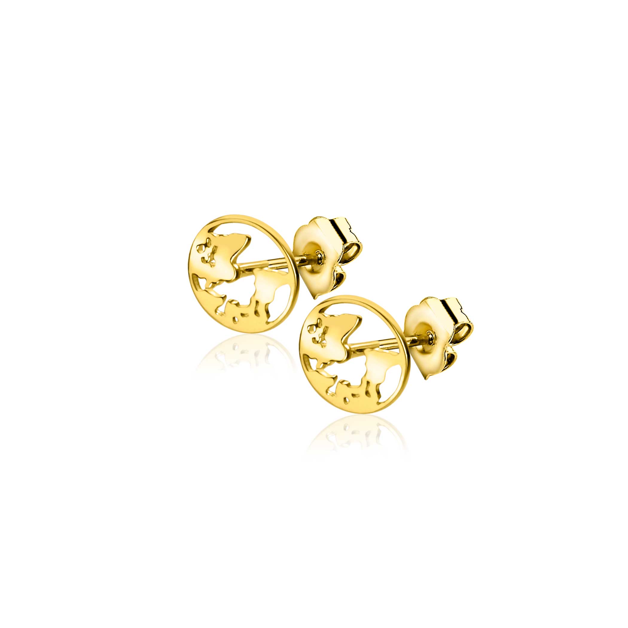 ZINZI GOLD oorknopjes wereld