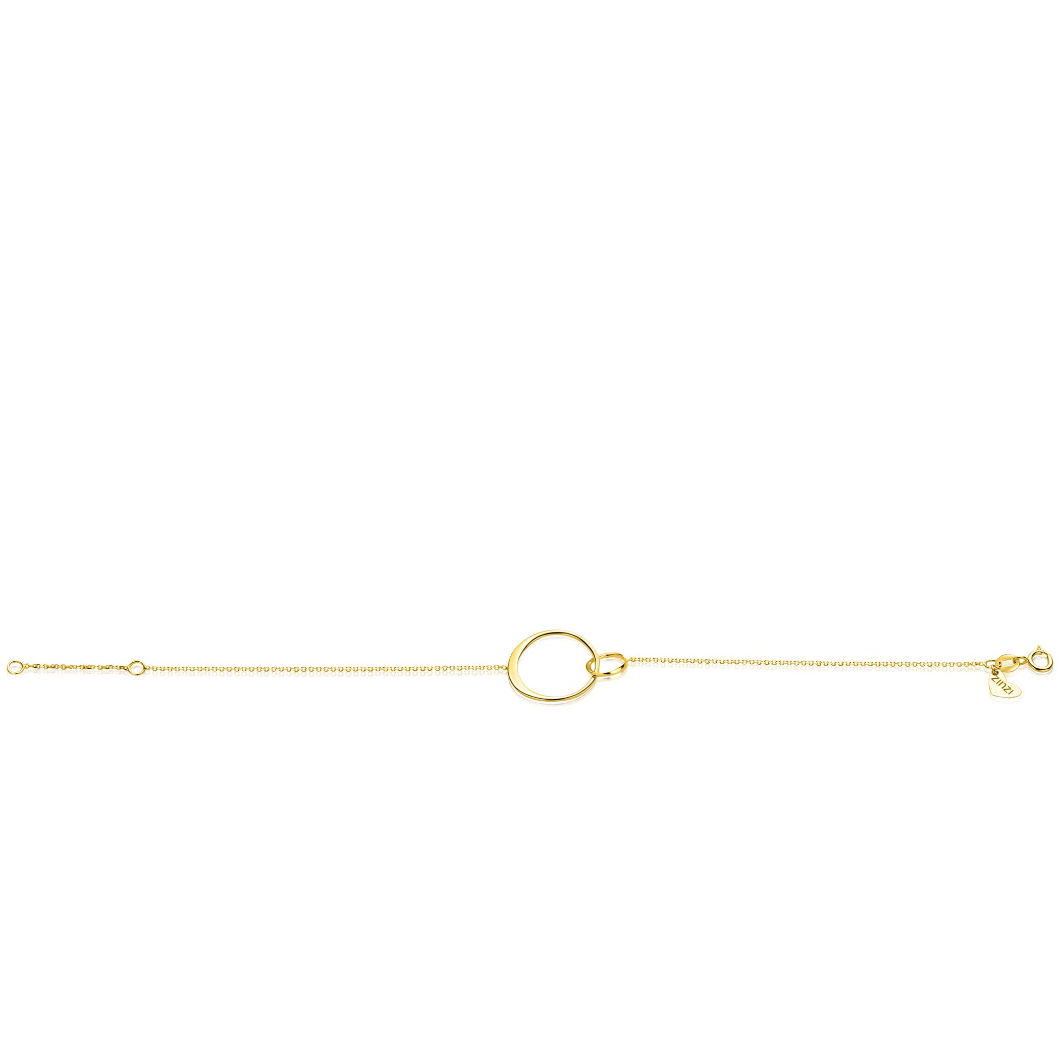 ZINZI GOLD armband verbonden 2 rondjes