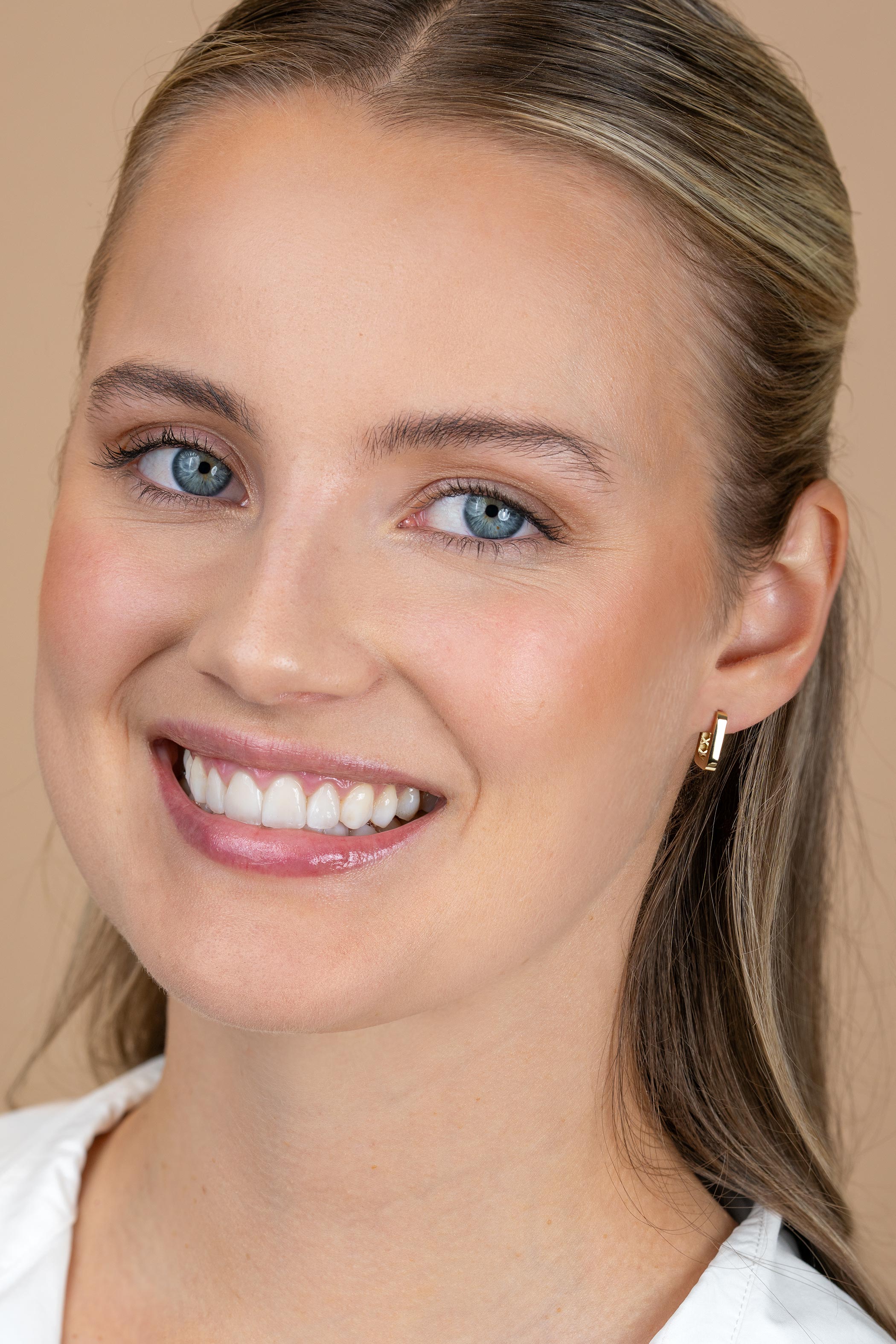 ZINZI GOLD klapcreolen rechthoek vk.buis 12.7x2.3