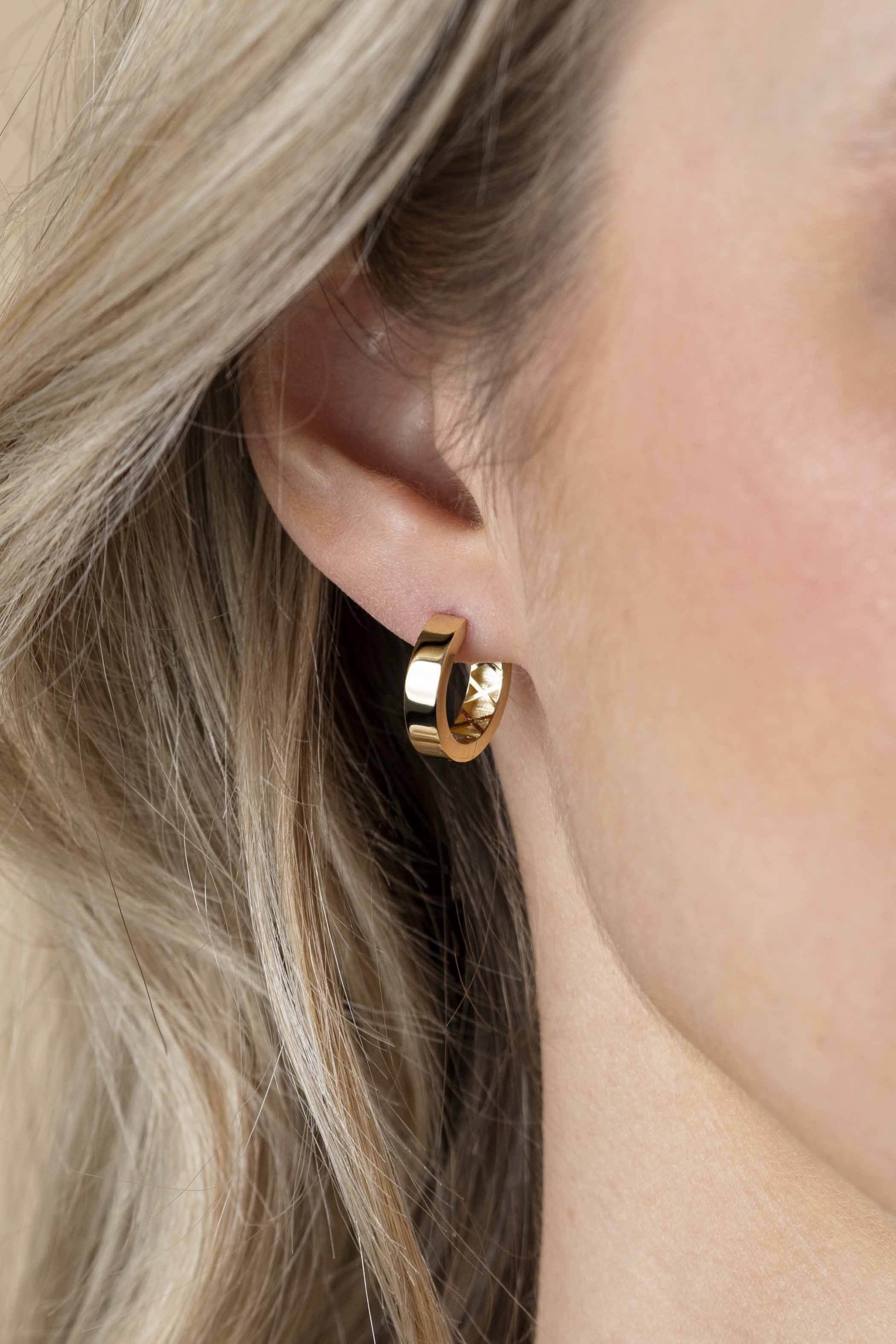 ZINZI GOLD klapcreolen 15 x 3,7mm
