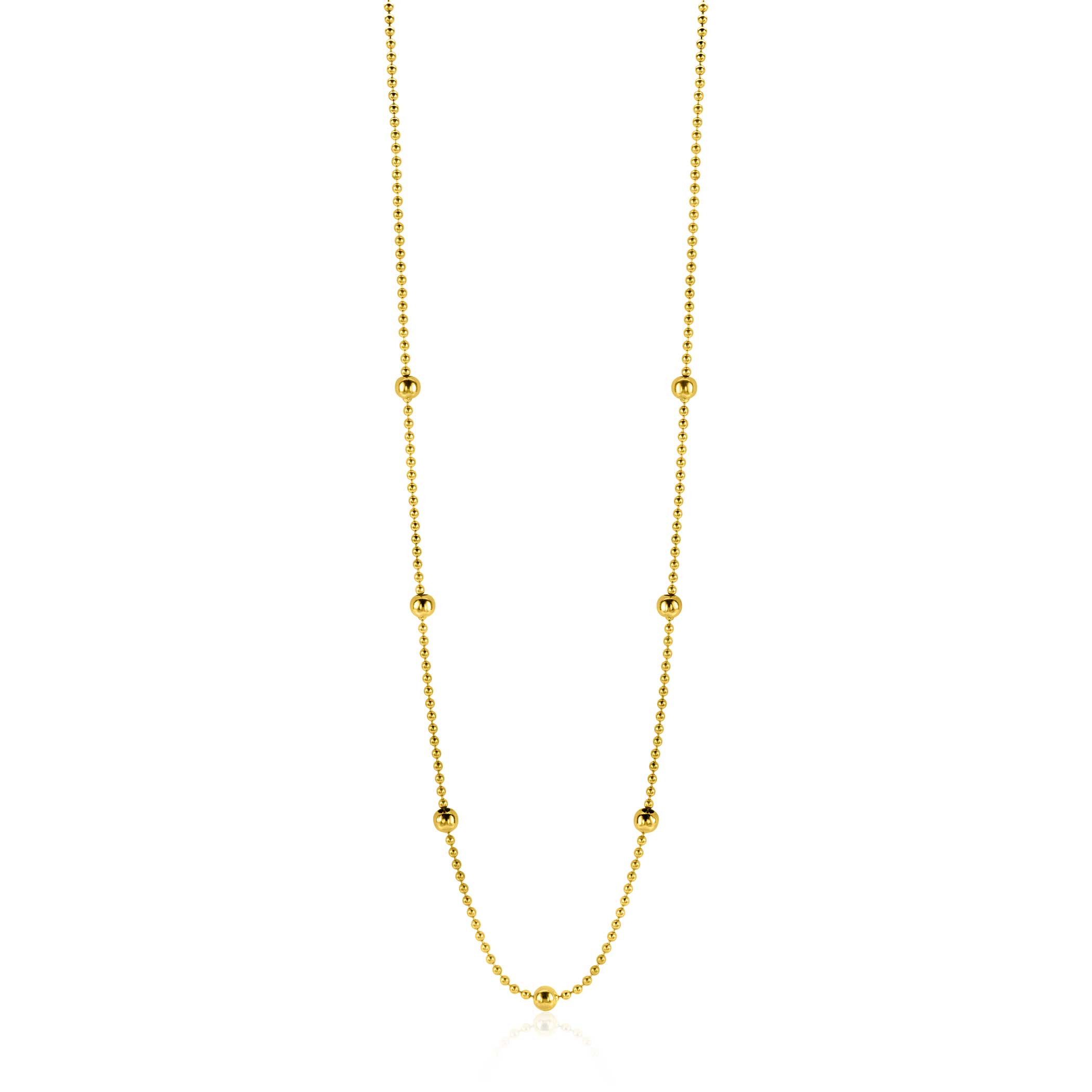 ZINZI GOLD bolletjes collier met 7x bol 40-43cm