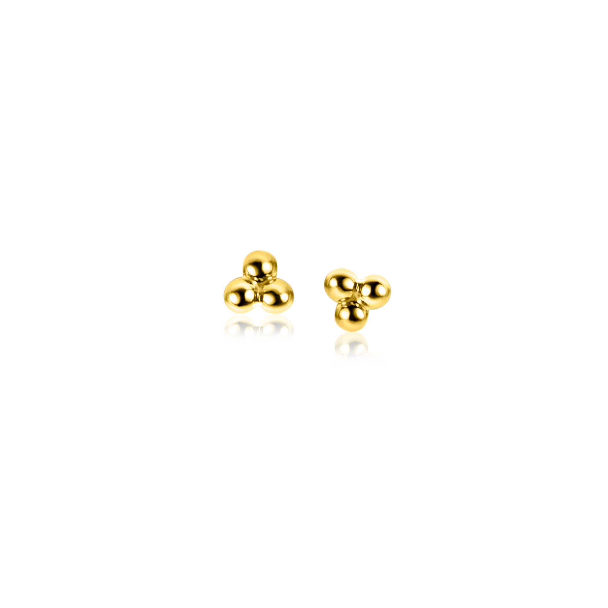 ZINZI GOLD oorknopjes 3x bolletje 2.7mm