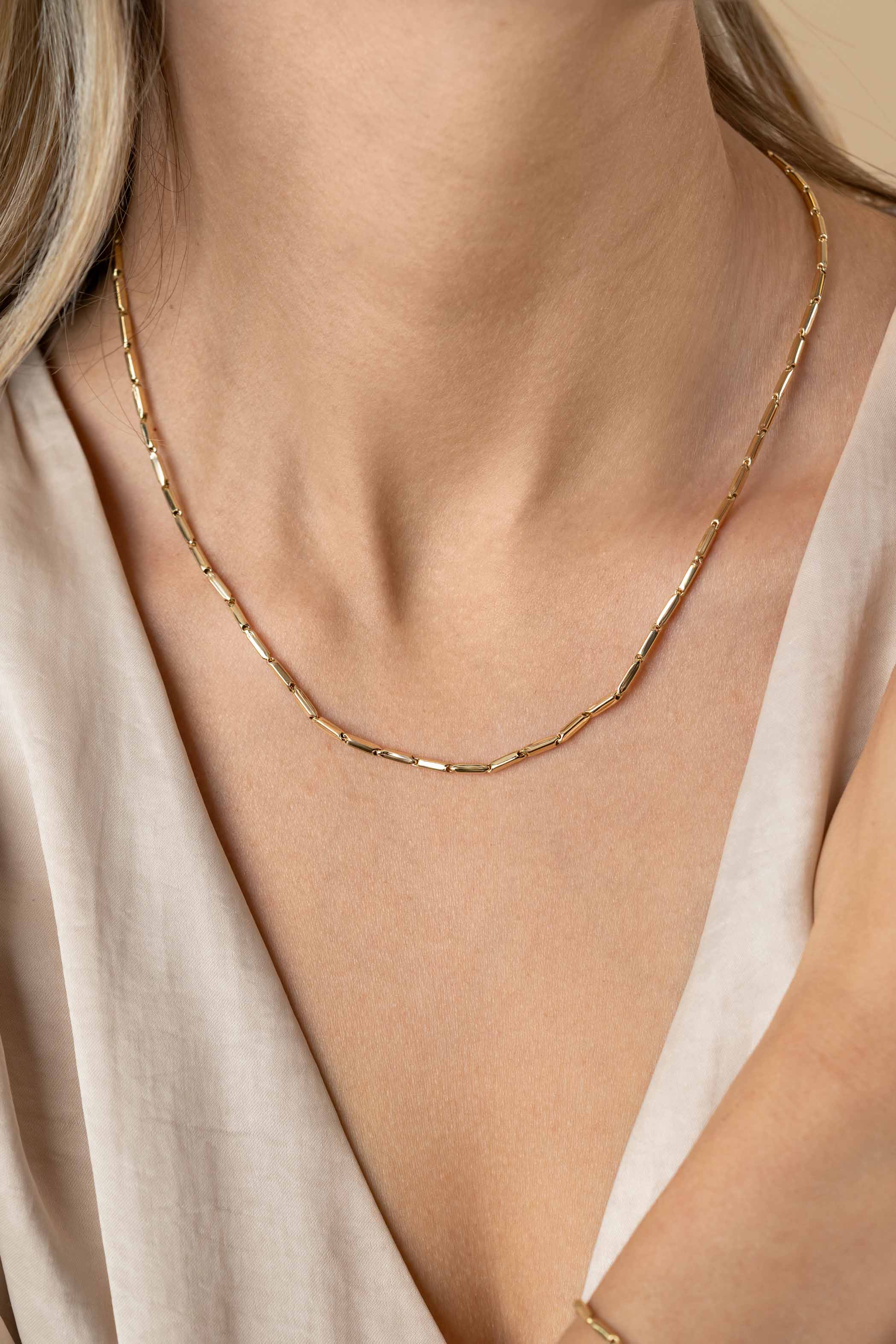 ZINZI GOLD collier staafjes 43cm