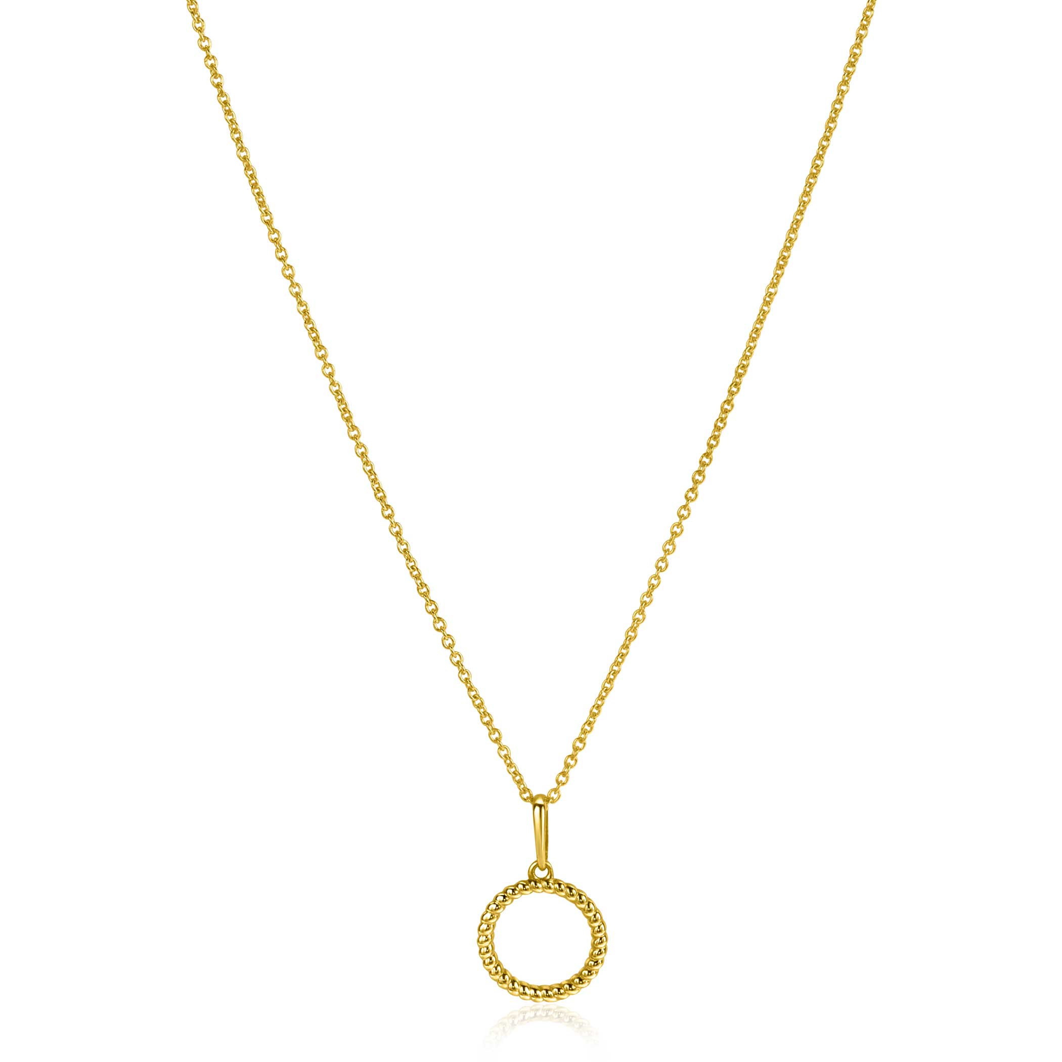 ZINZI GOLD hanger open rondje gedraaid 10mm