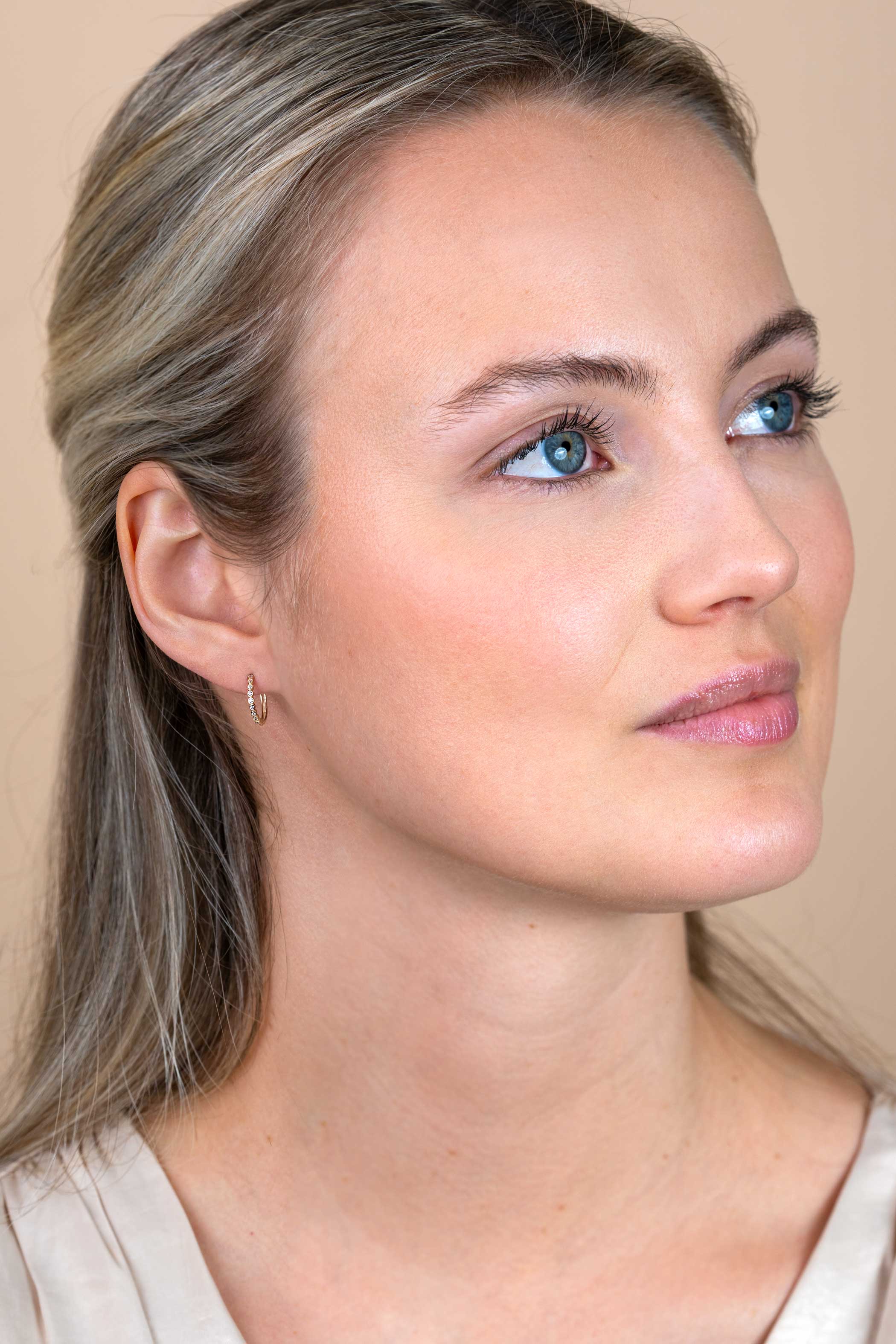 ZINZI GOLD klapcreolen met zirconia's 12x1.5mm