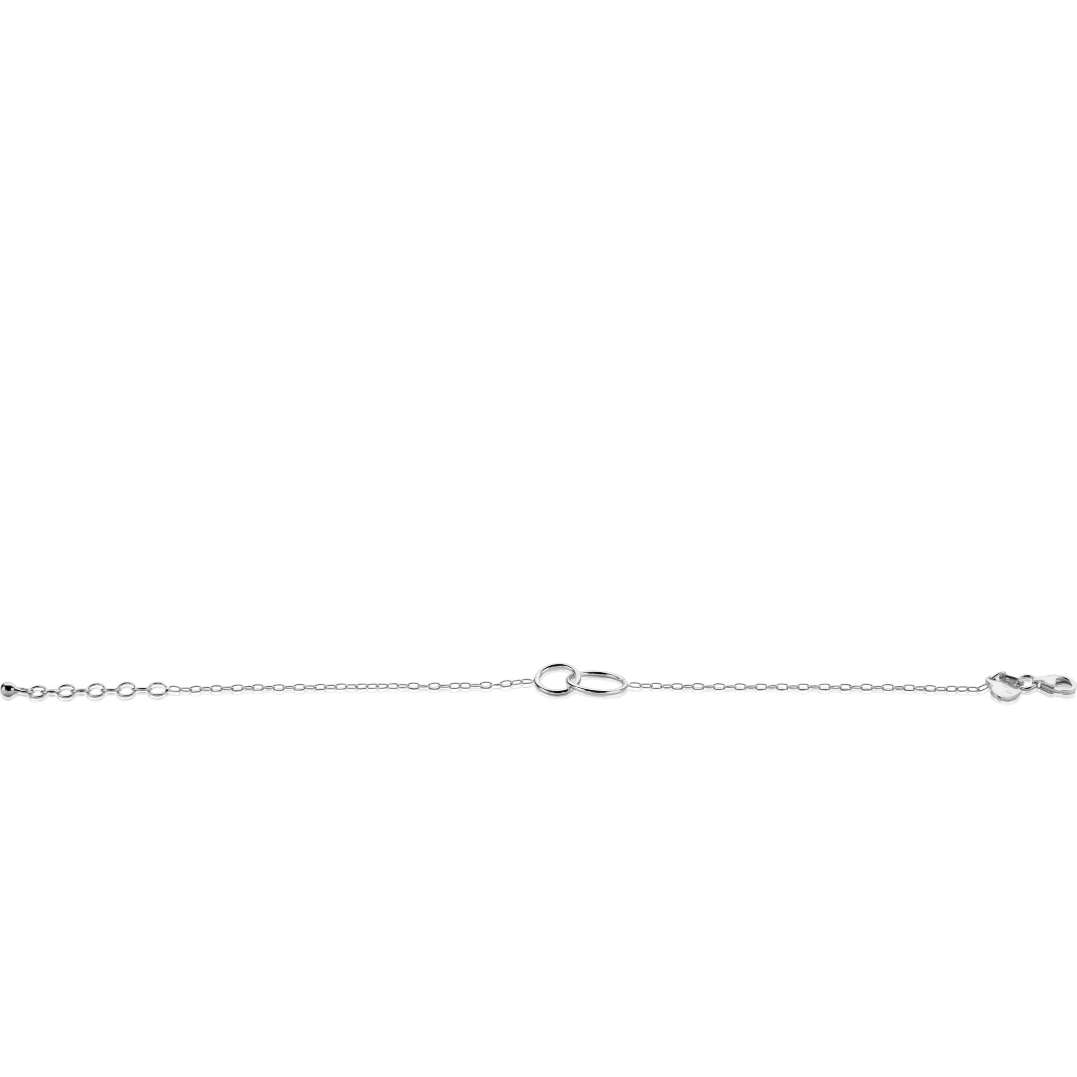 ZINZI silbernes Paperclip Gliederarmband mit runden Formen 17-20 cm ZIA2275