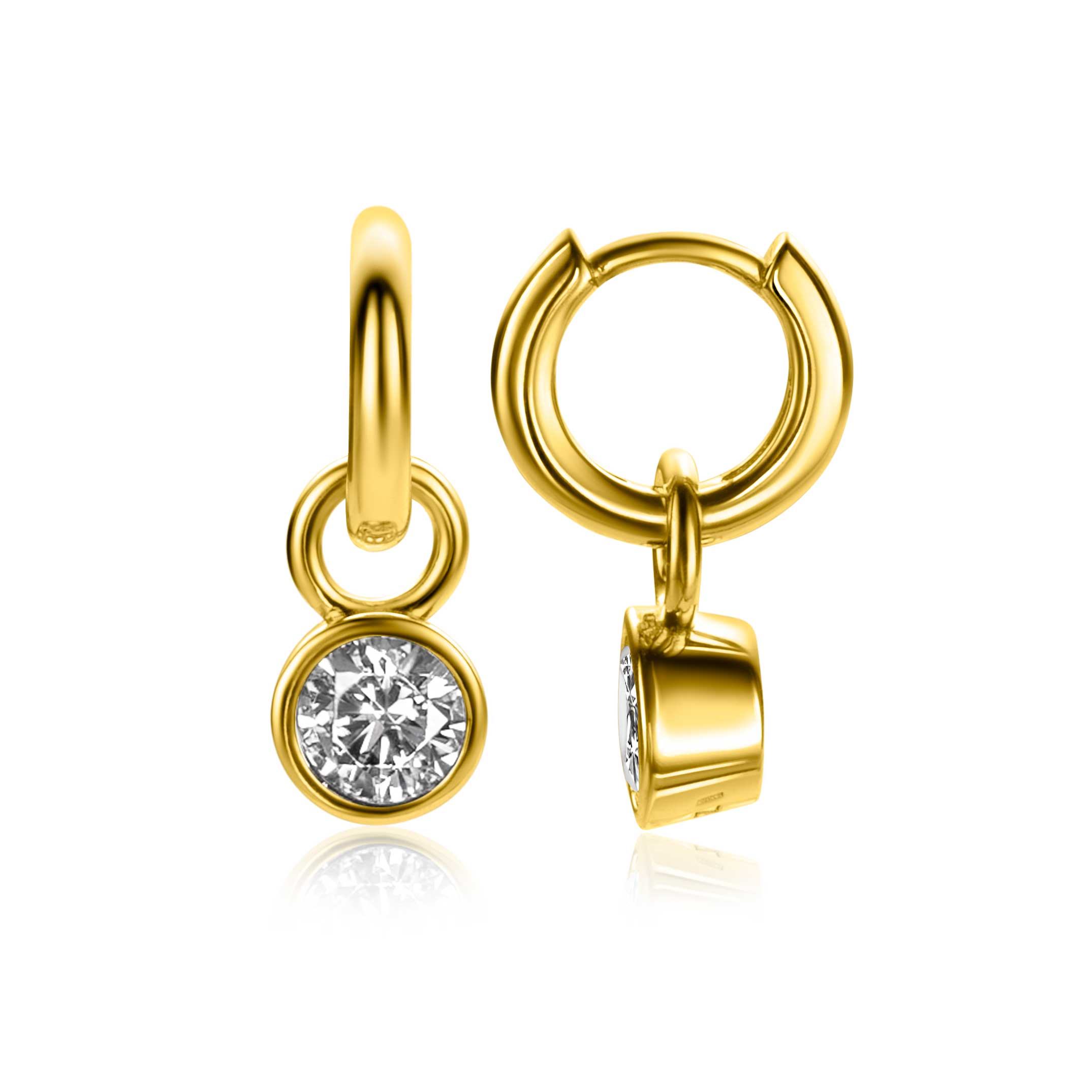 ZINZI zlv.oorbedels gg.verg. birthstones wit cz.