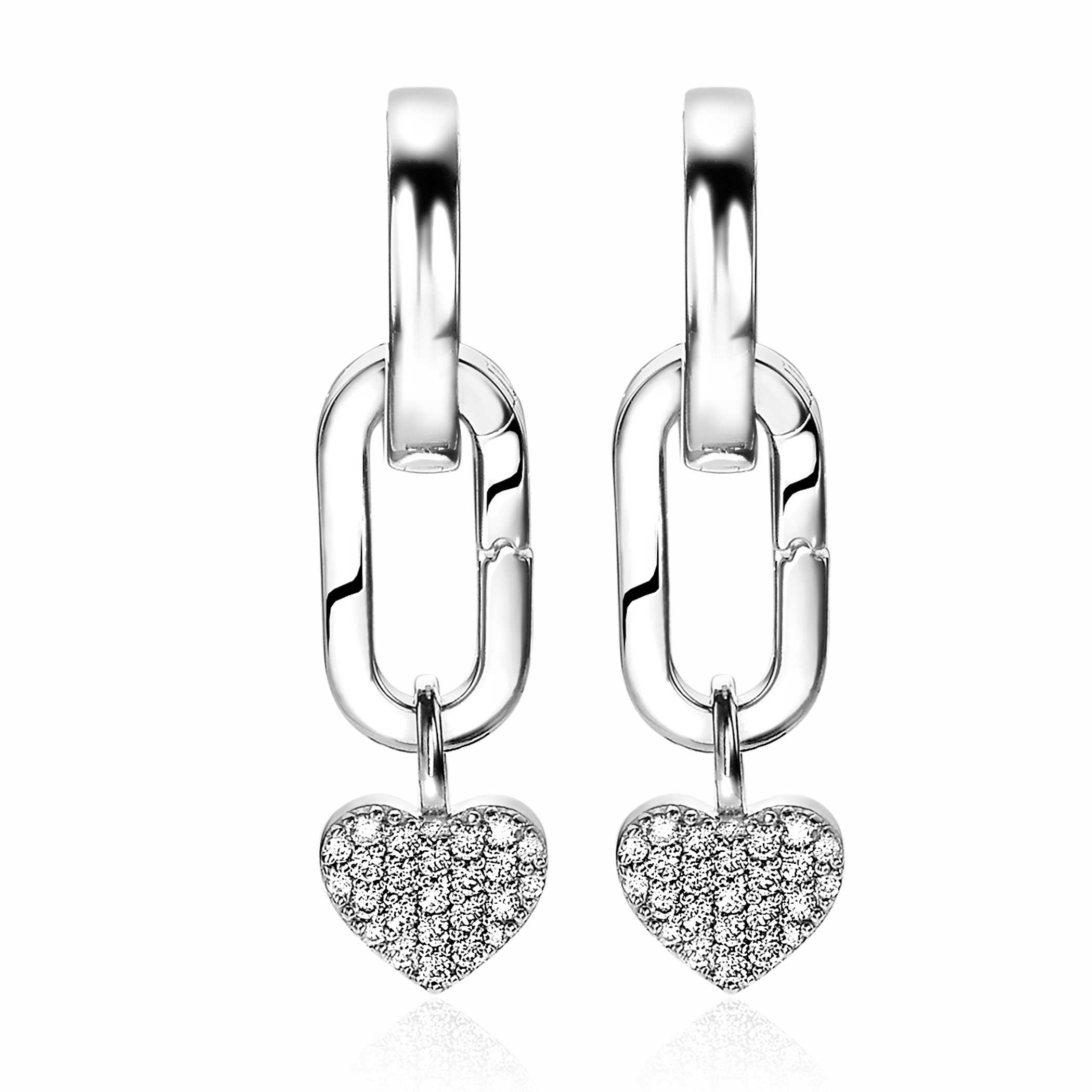 ZINZI silberne ovale Ohrhänger verschließbarer Ring 16mm für deine Anhänger ZICH2060