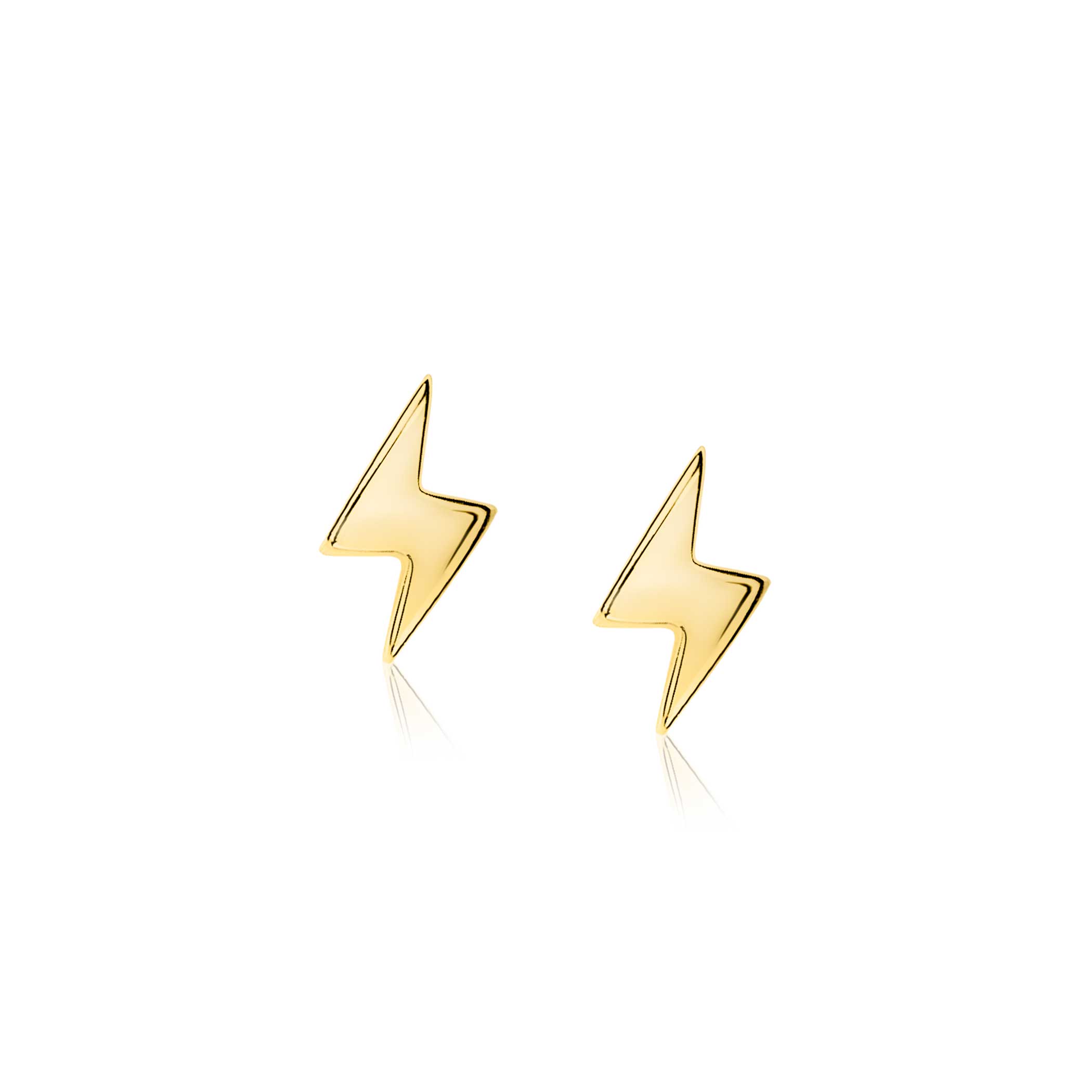ZINZI silberne Ohrstecker gelb vergoldet Blitzt 8mm ZIO1681G