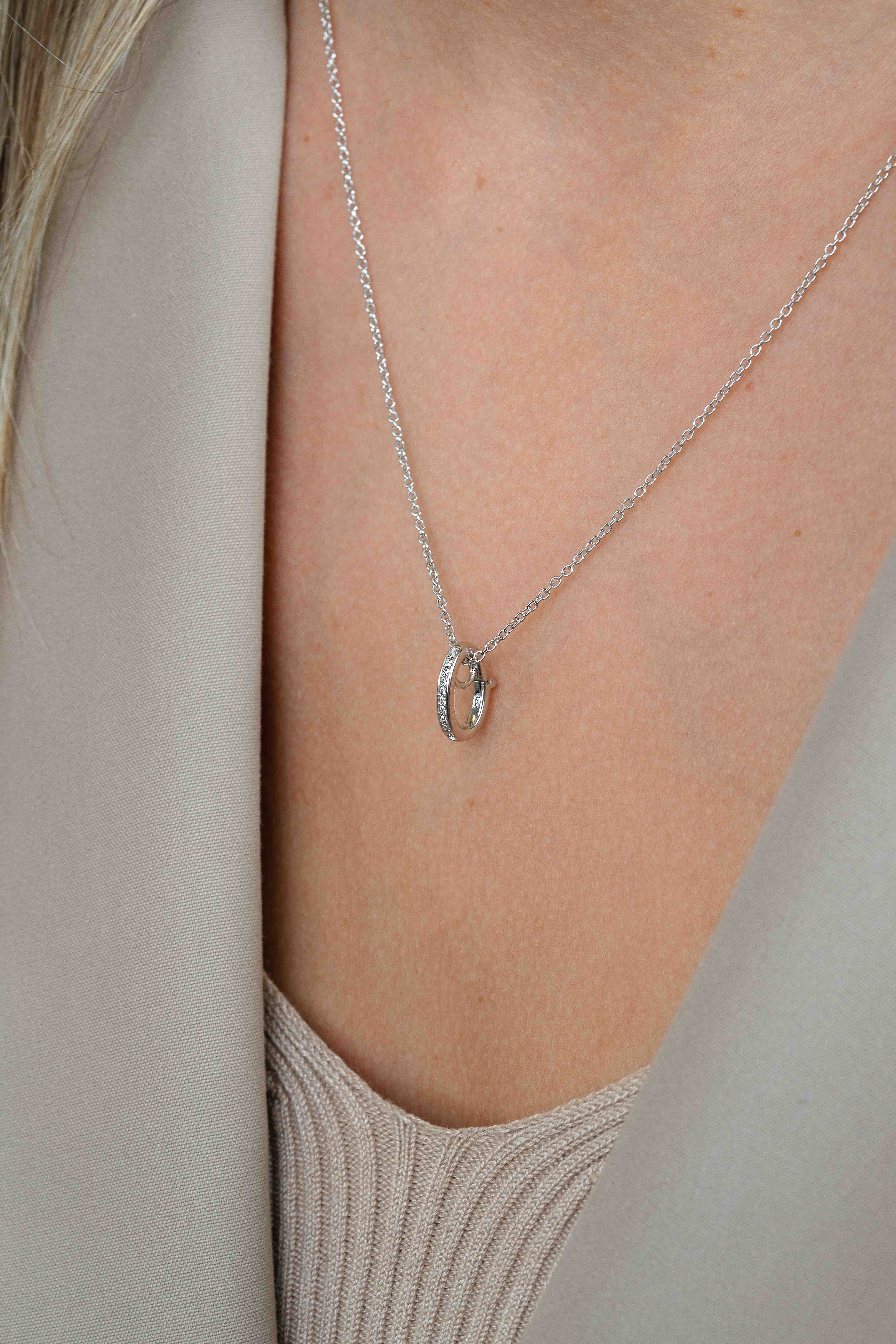 ZINZI silberner Anhänger mit  weißen Zirkonias um deinen Ohrhänger aufzuhängen ZIH2CH