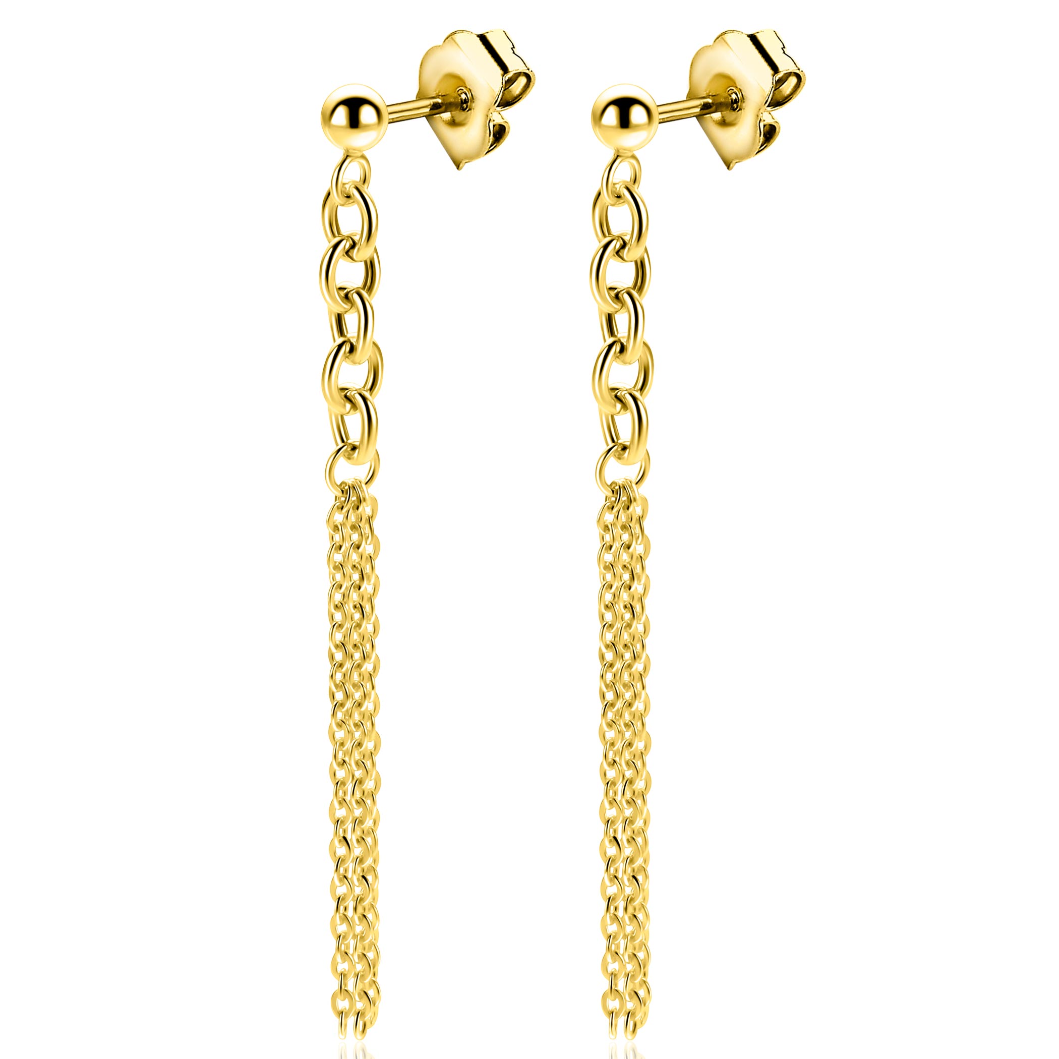 ZINZI zlv. oorstekers gg.verg. ovale schakels lang