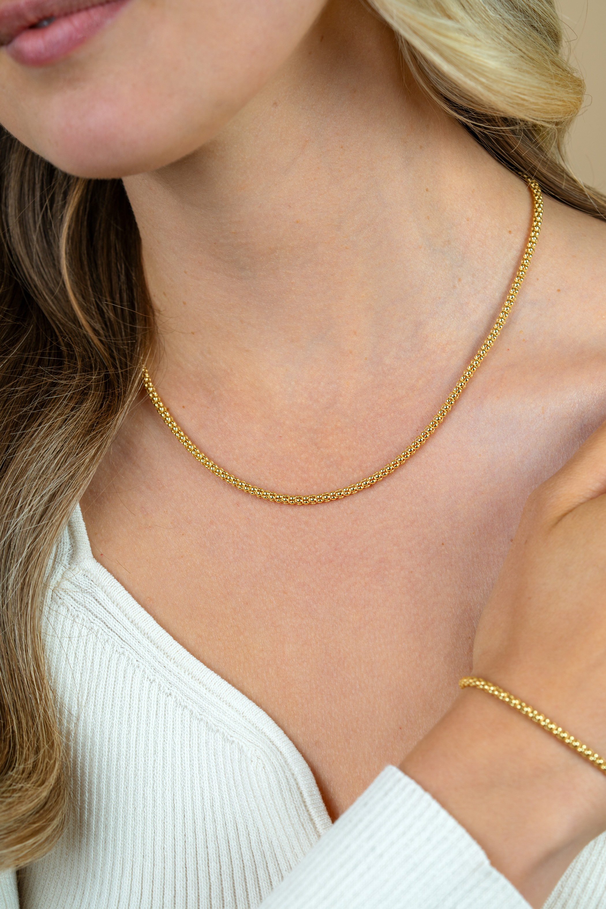 ZINZI Silberkette 14 Karat Gelbgold vergoldet 45 cm ZIC1288G