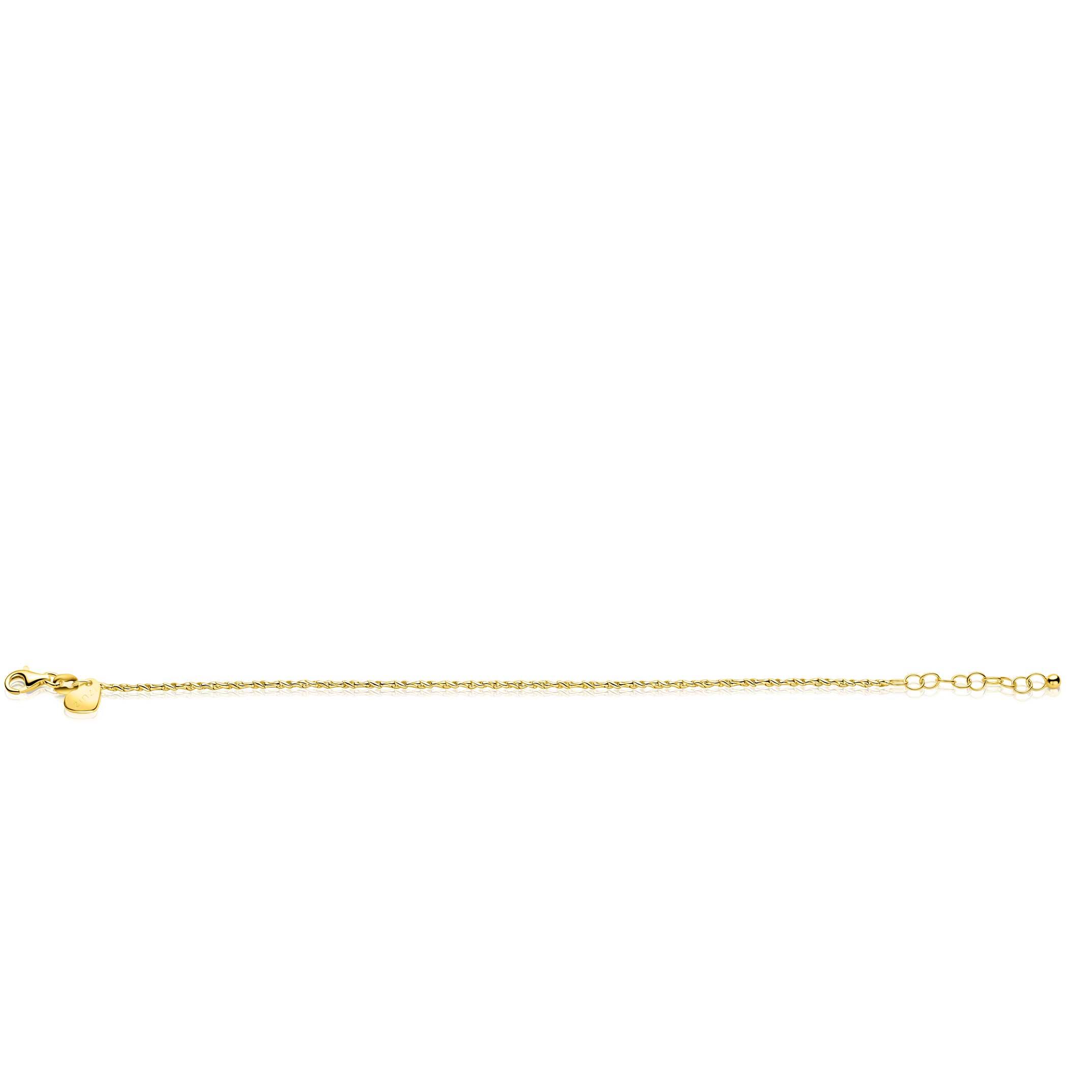ZINZI zlv. armband geel verguld fantasie