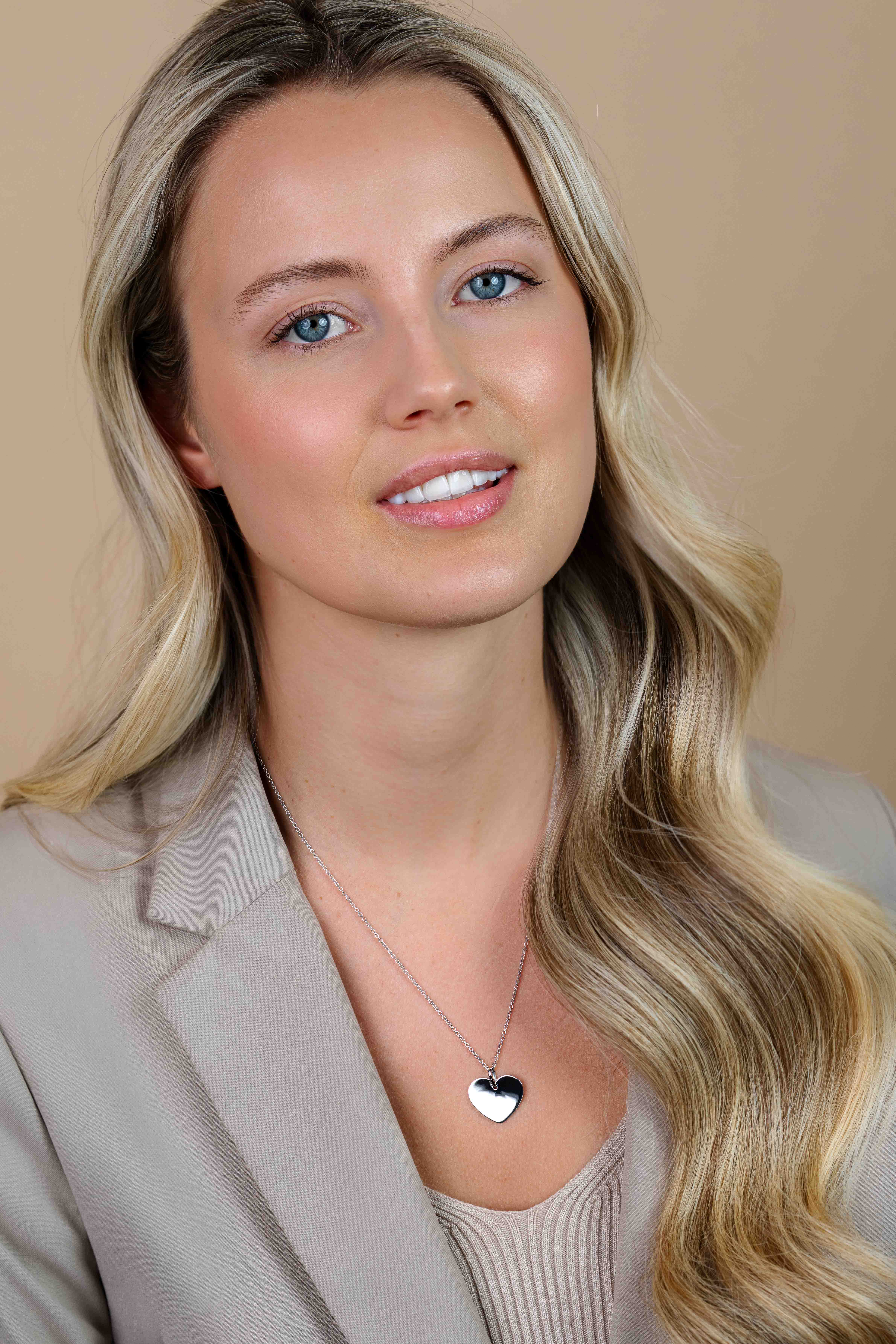 20mm ZINZI Silberner Anhänger in Herzform, glatt, für Gravur ZIH2346-20 (ohne Kette)