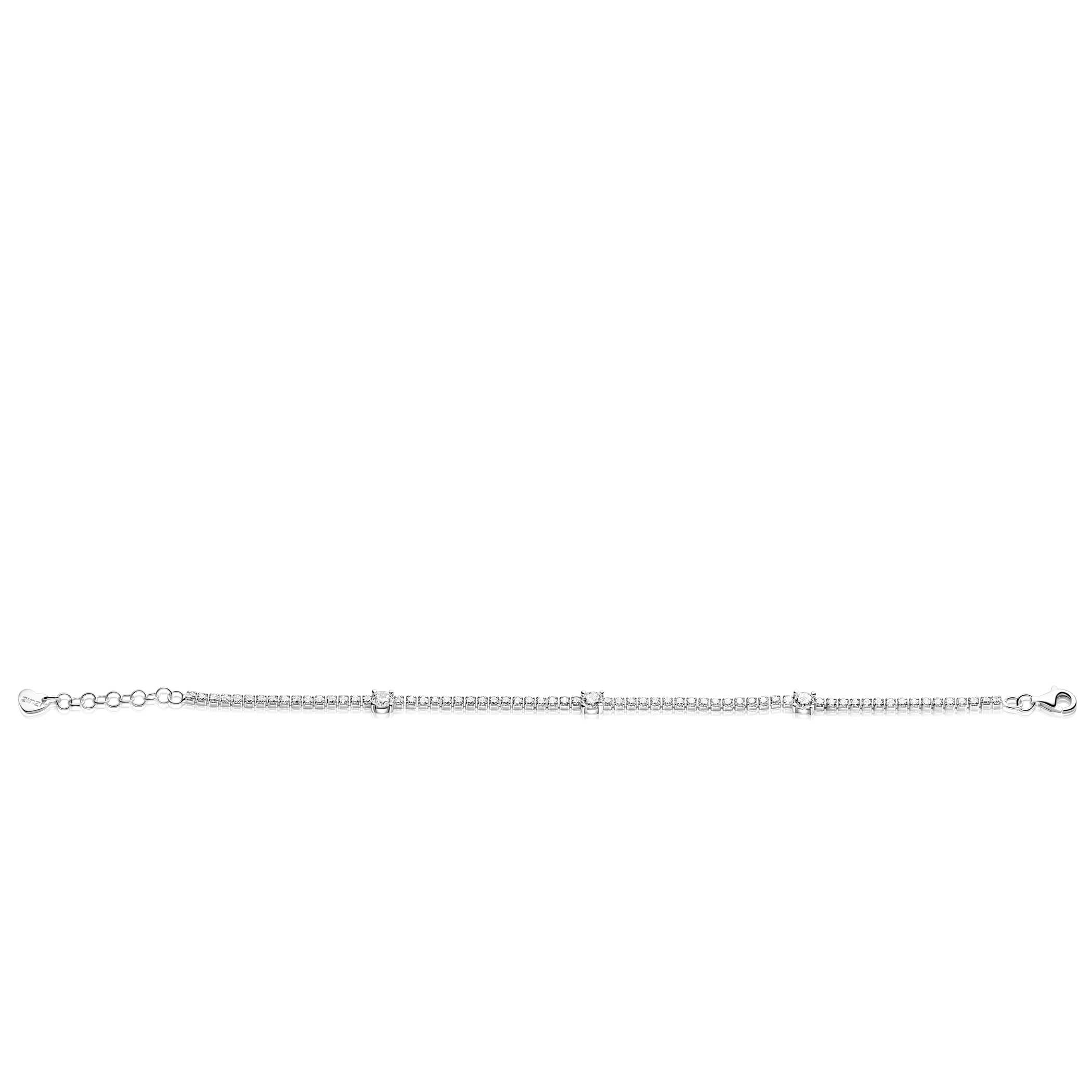 ZINZI zlv. tennisarmband fantasie zirconia's