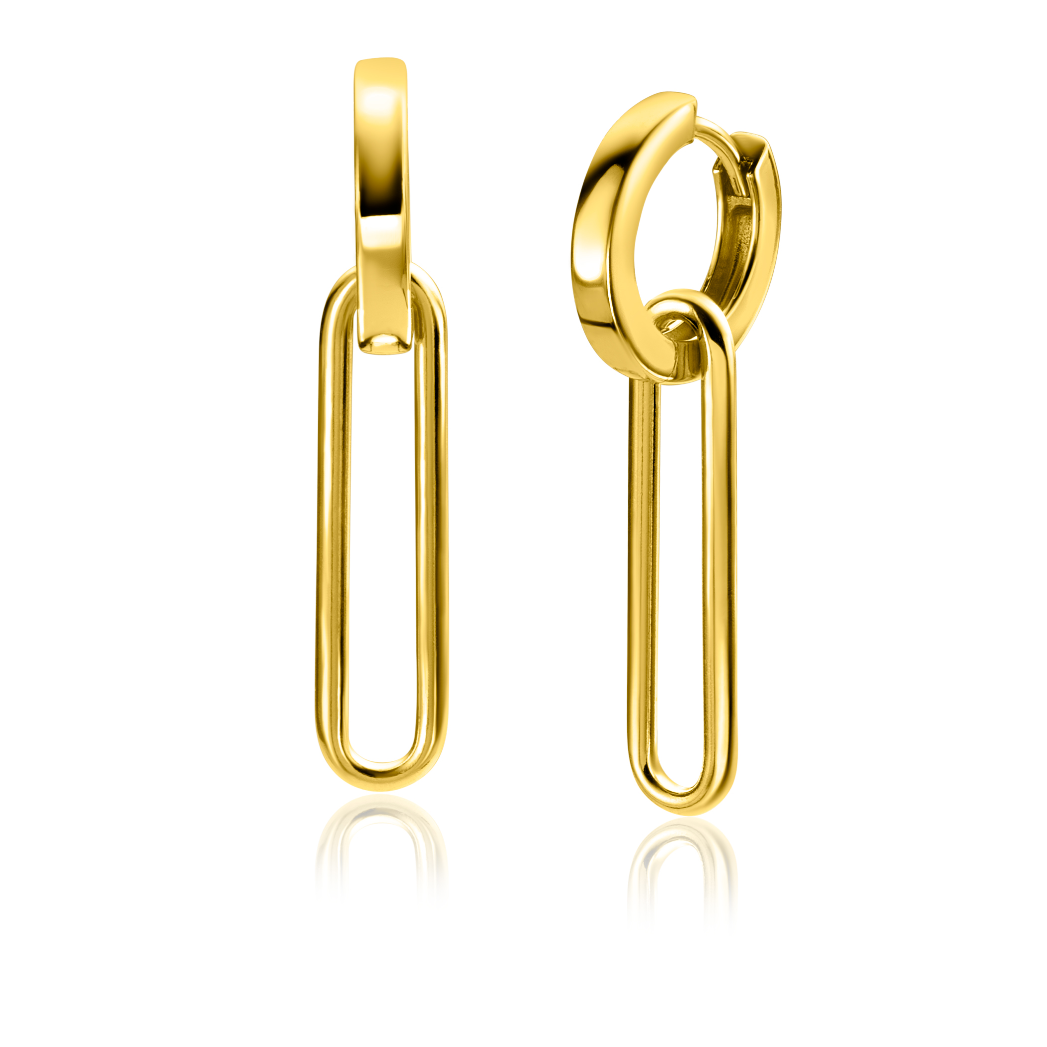 ZINZI zlv. oorbedels gg.verg.paperclip glad 28mm