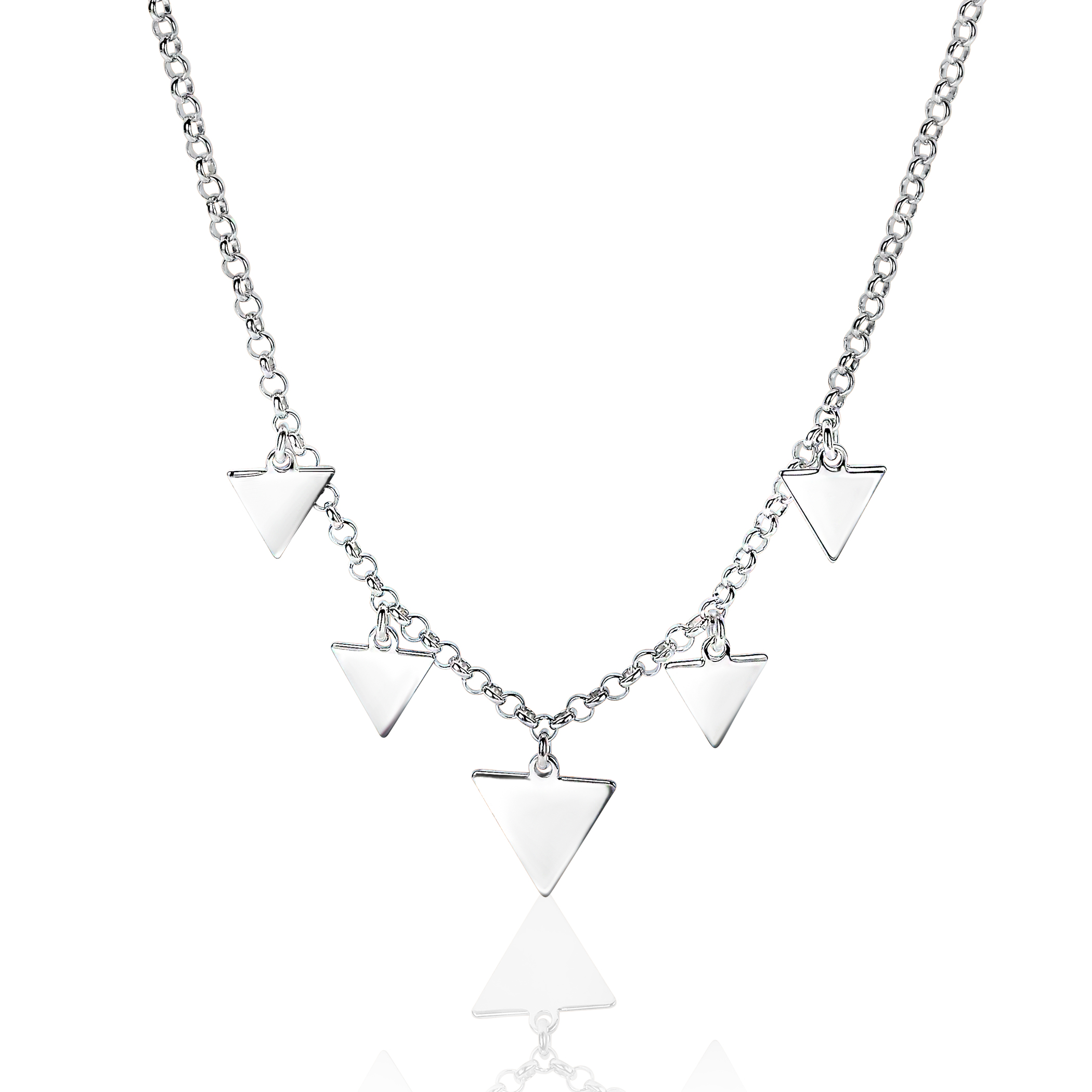ZINZI silberne Kette 45cm Dreieck ZIC1555