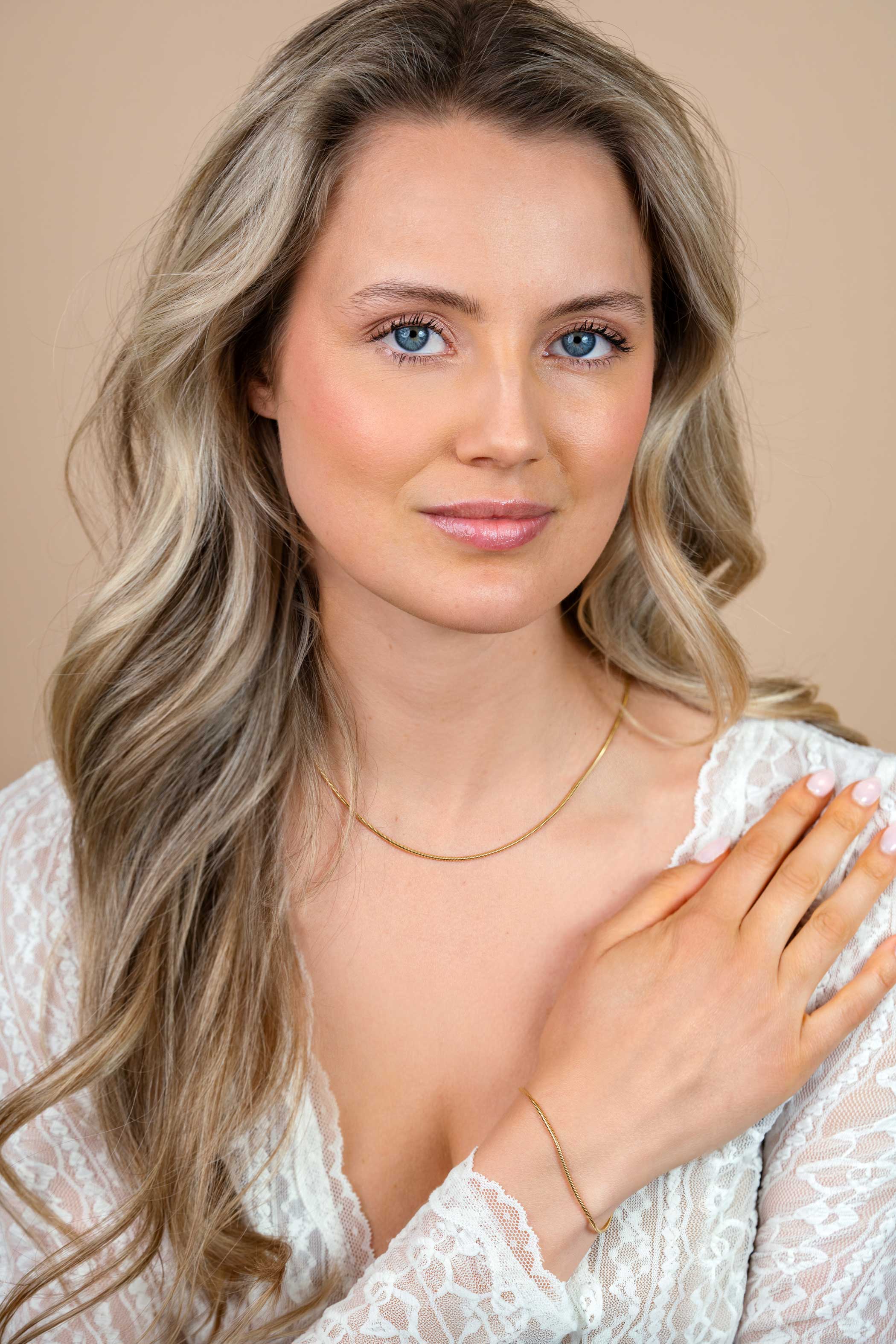 ZINZI zlv. slangen collier gg.verg. rond 1.7mm