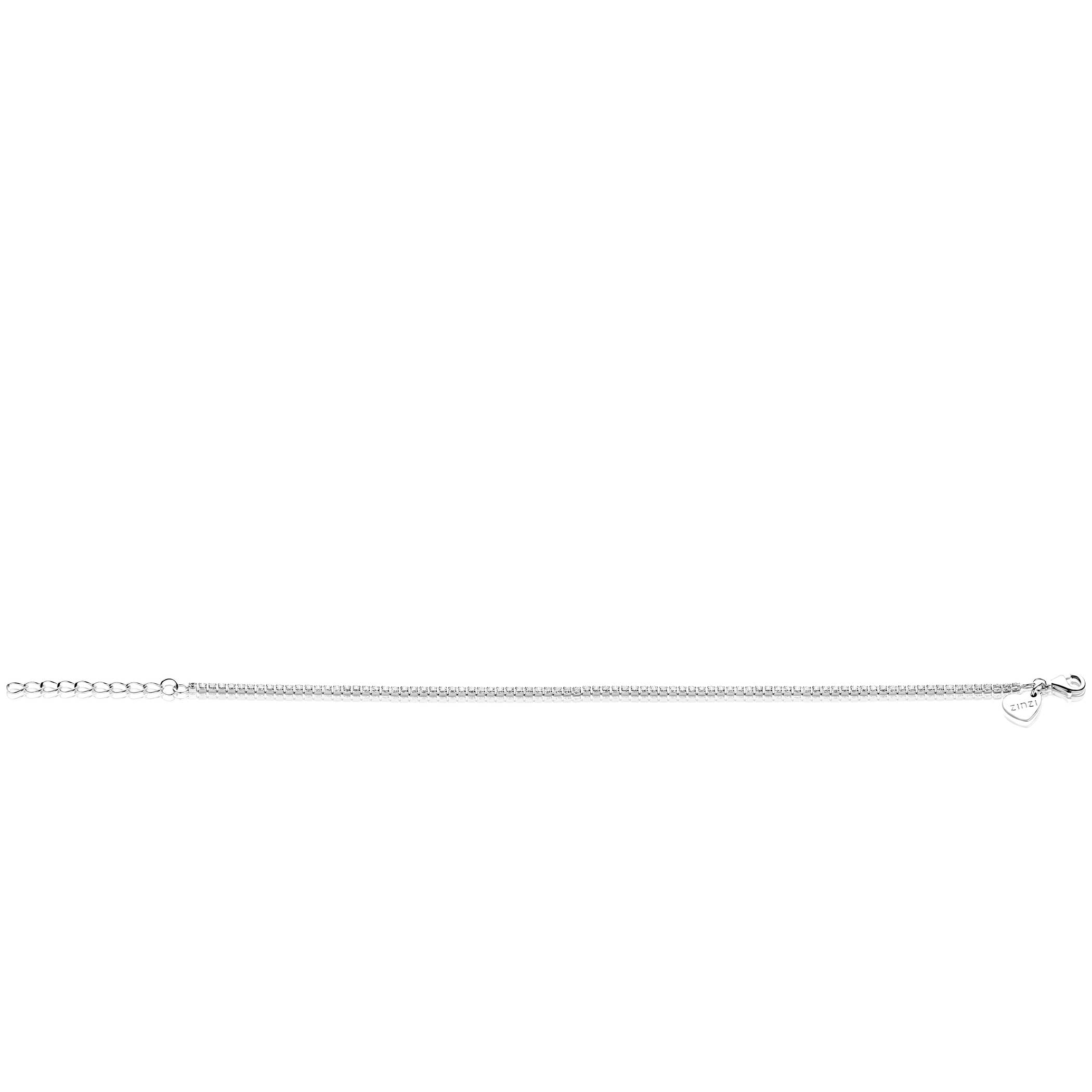 ZINZI zlv. tennisarmband smail zirconia's