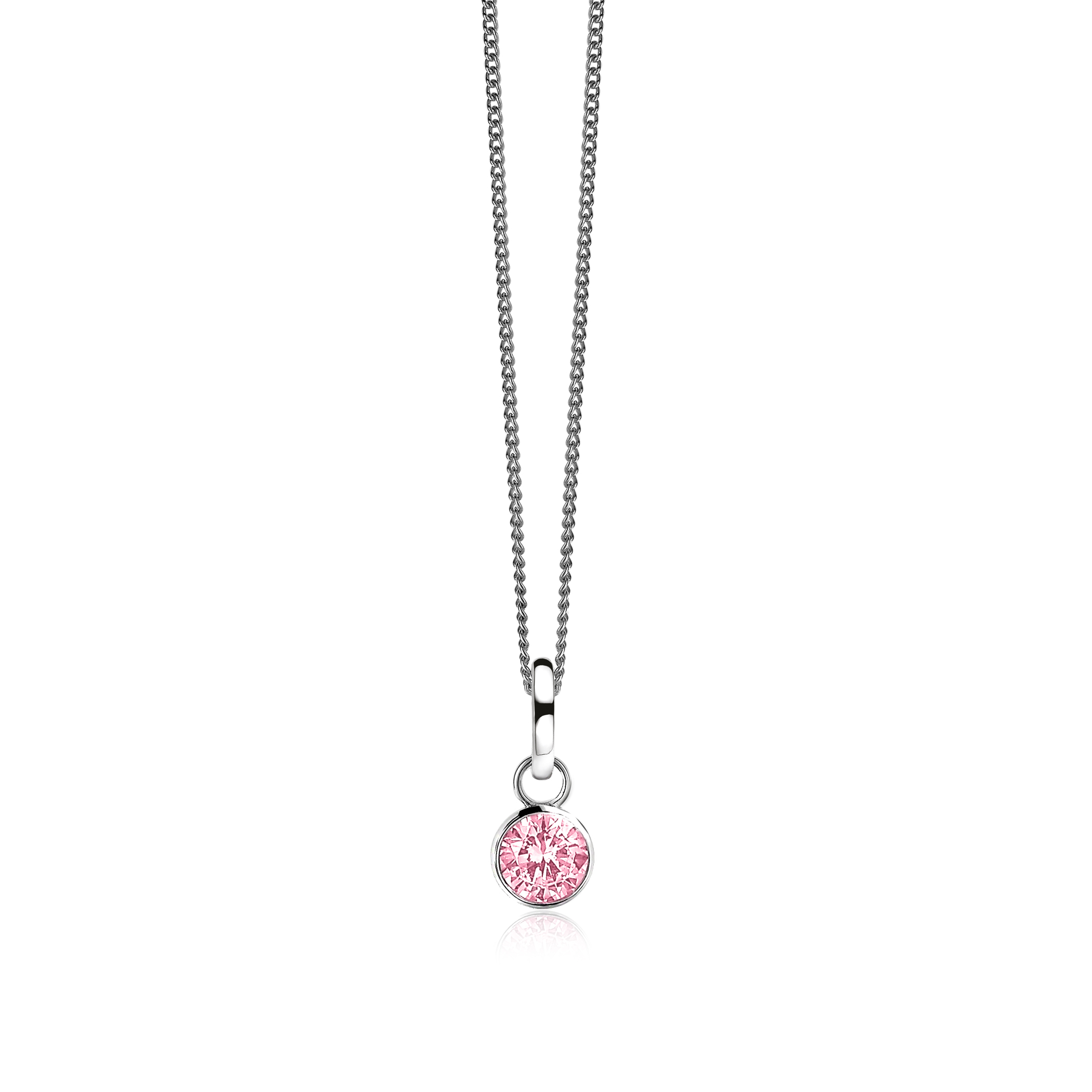 ZINZI silberne Ohrhänger rosa ZICH186R