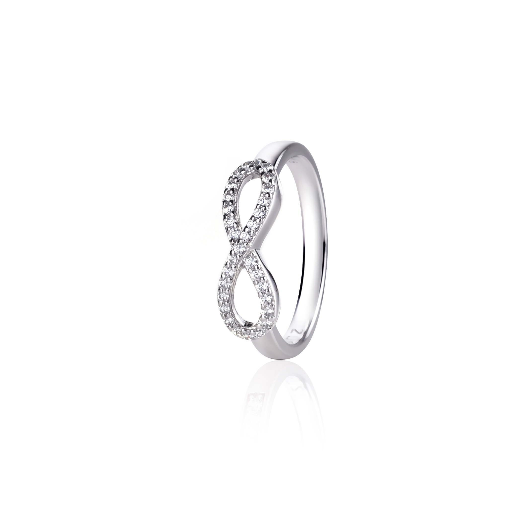 ZINZI silberner Ring infinity weiß ZIR1065Z