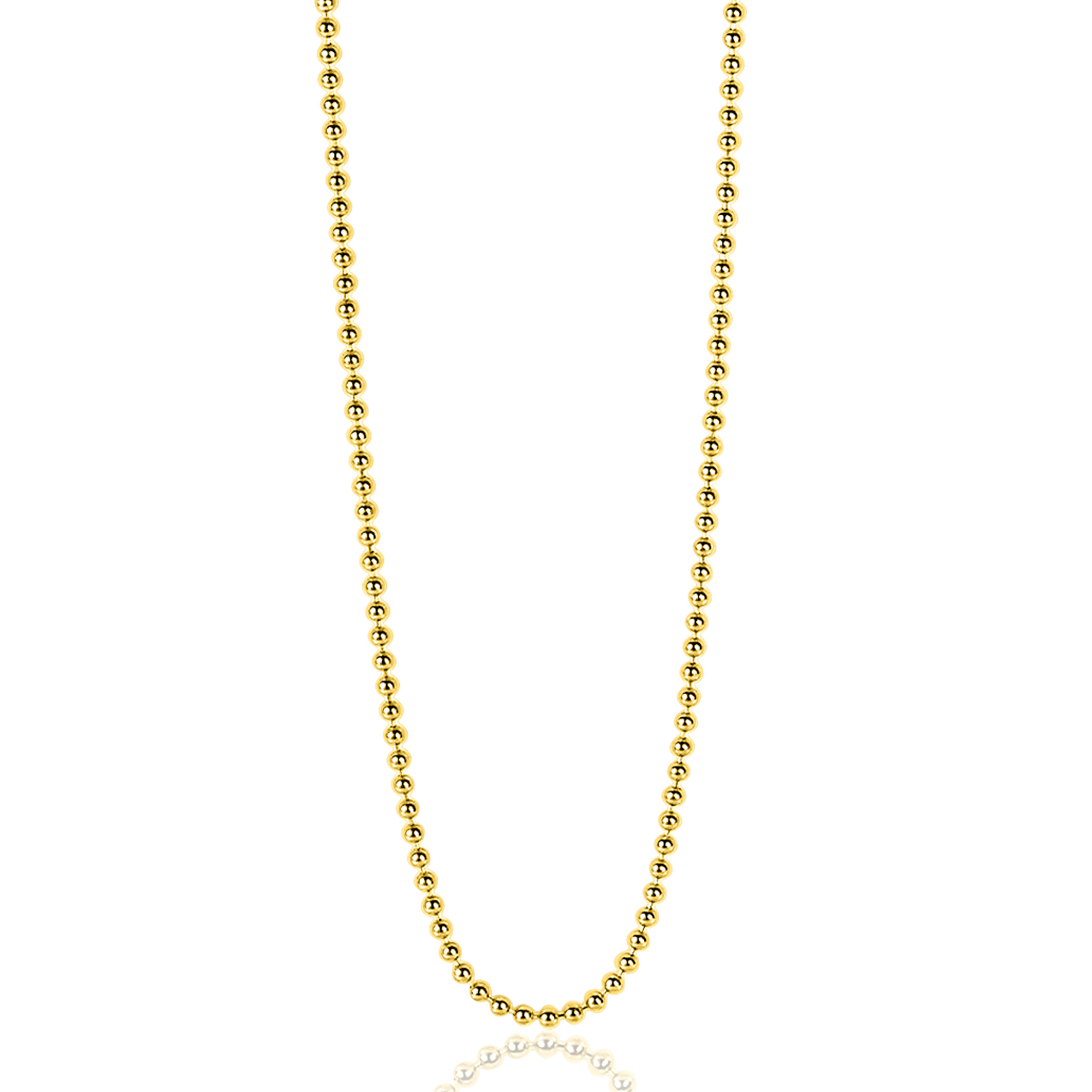 ZINZI zlv. bol collier 90 cm geel verguld