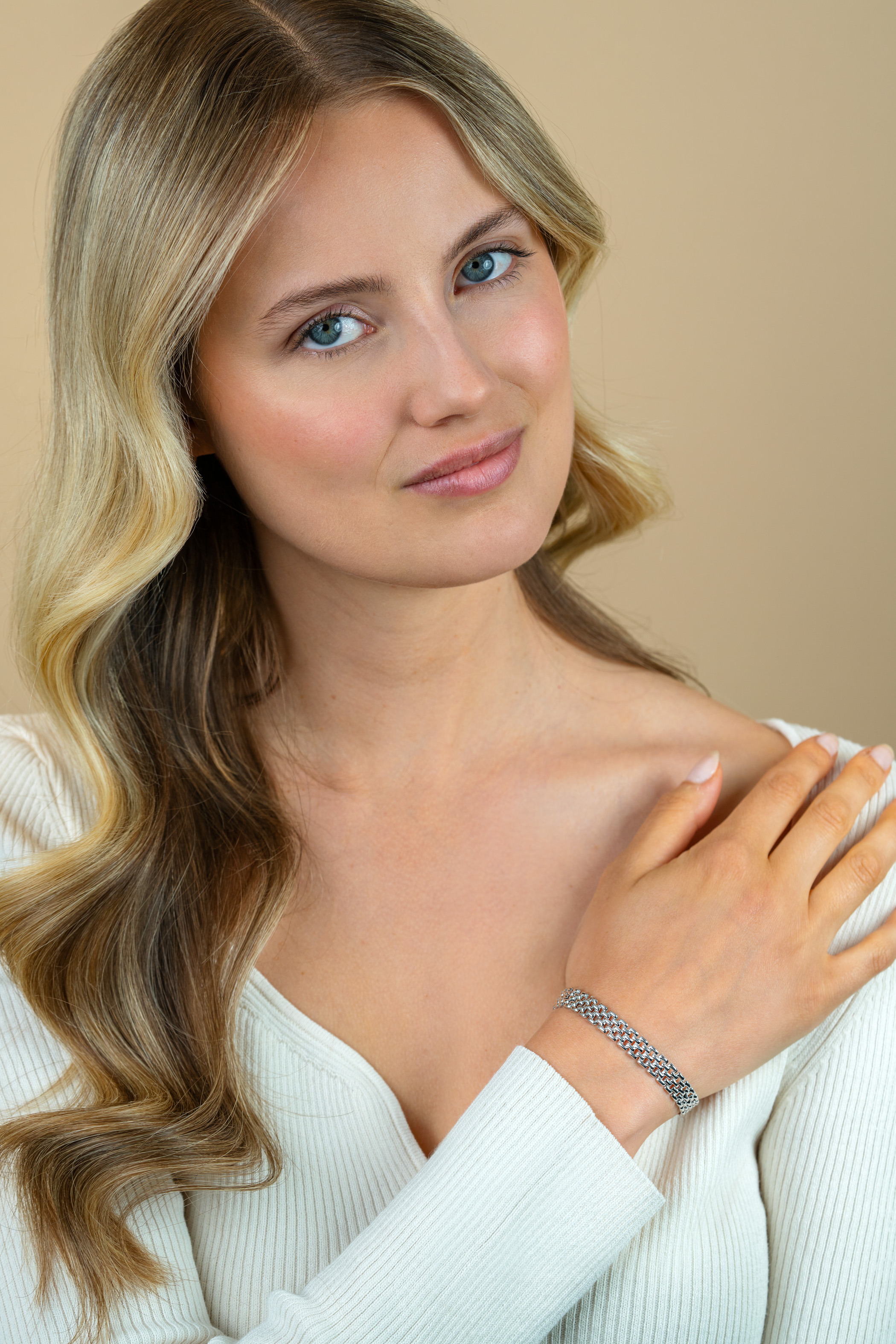ZINZI zlv. rolex-style armband 8mm breed