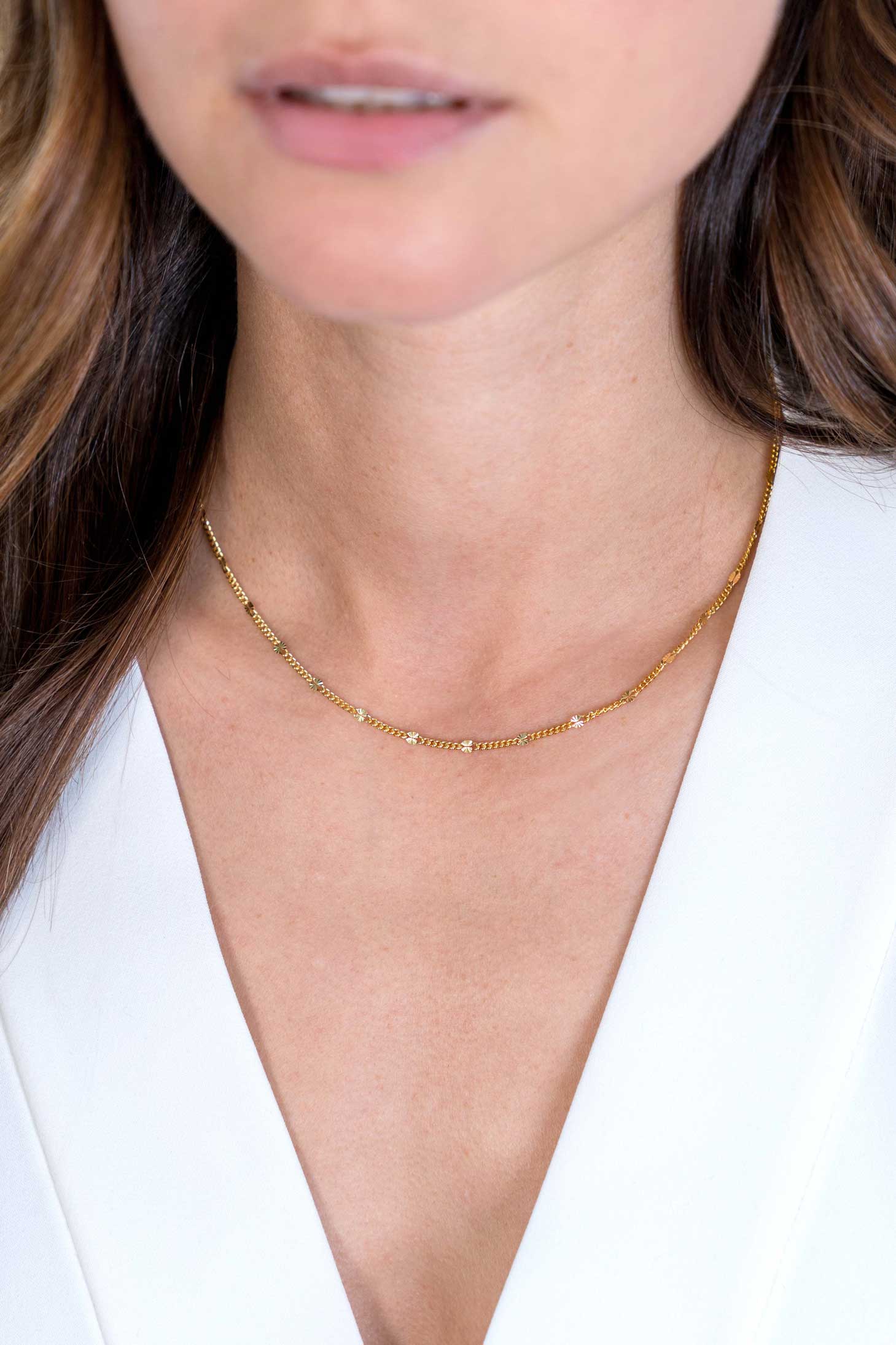 ZINZI silberne Kette 14K gelb vergoldet 45cm Gourmet Glieder ZIC2157G
