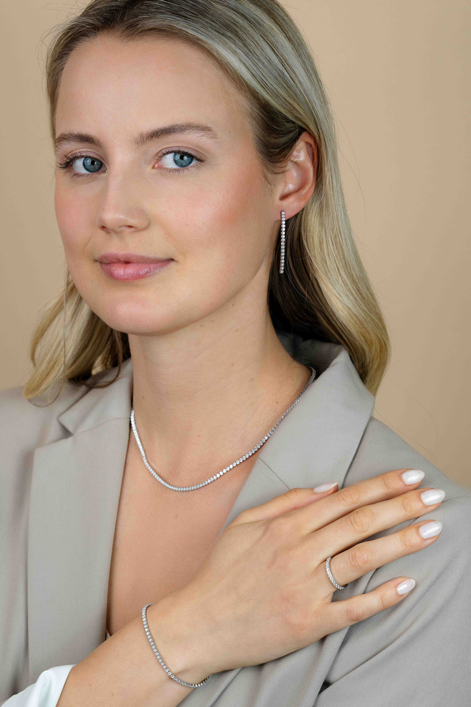 ZINZI zlv. tennis armband zirconia's