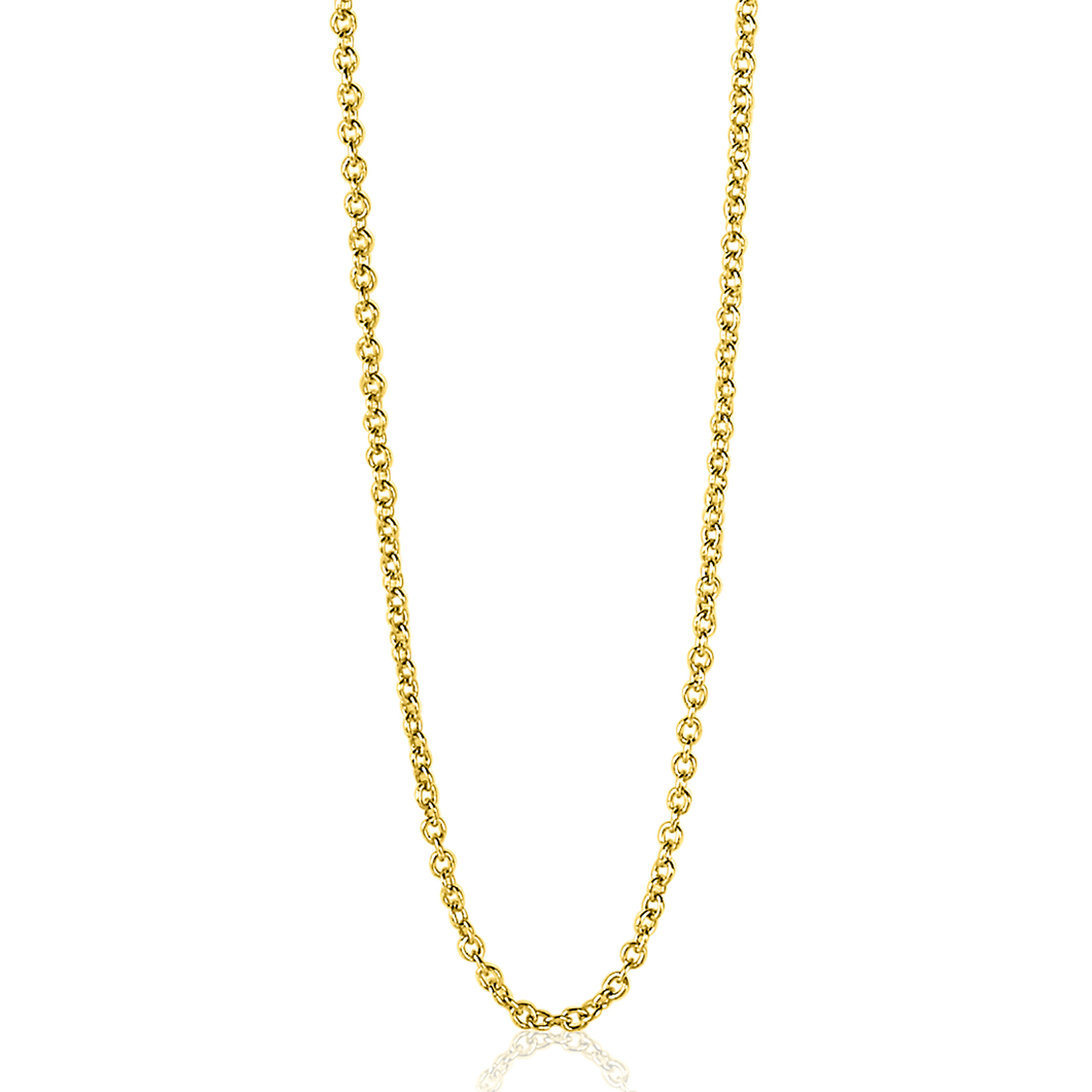 90cm ZINZI silberne Anker Kette gelbvergoldet ZILC-A90G