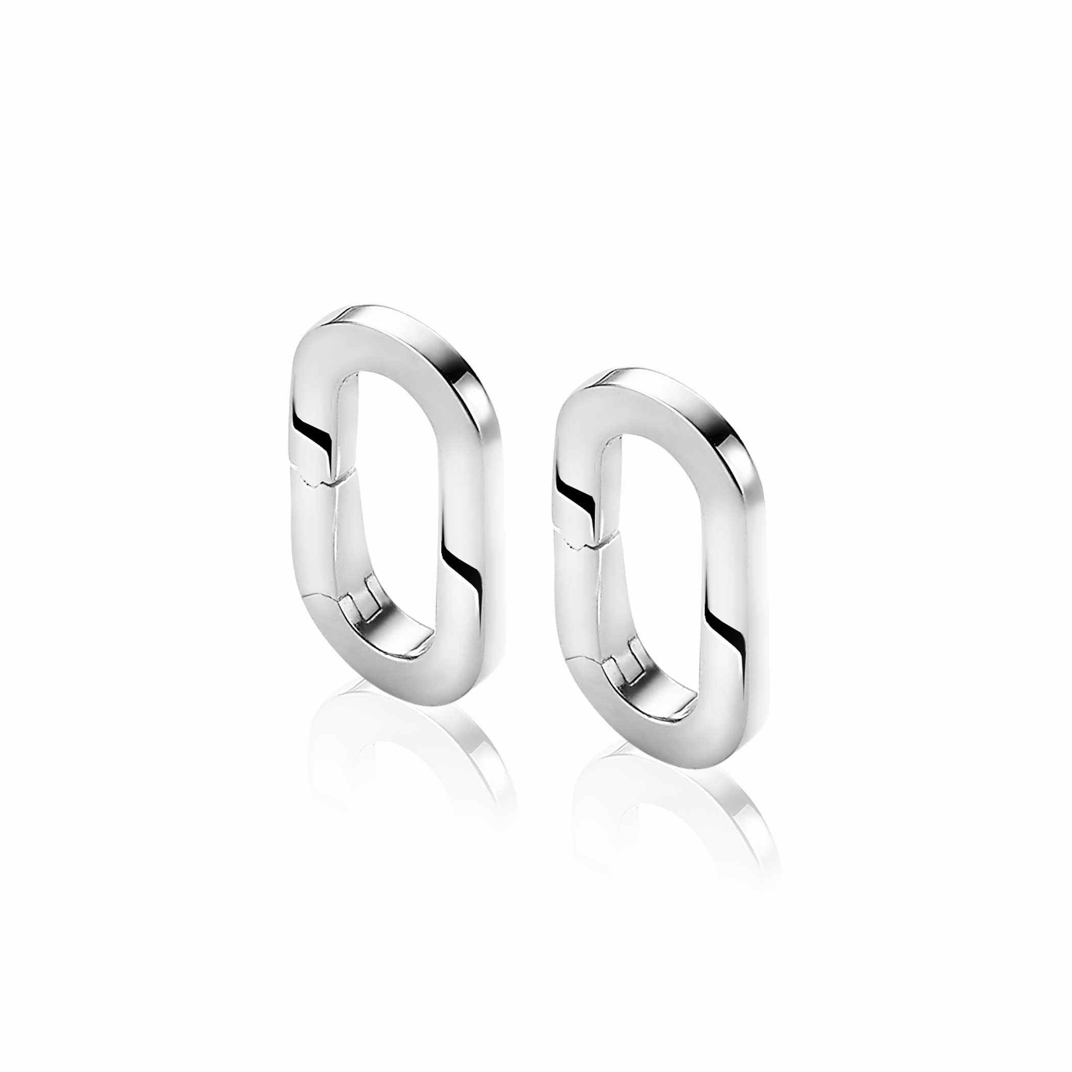 ZINZI silberne ovale Ohrhänger verschließbarer Ring 16mm für deine Anhänger ZICH2060