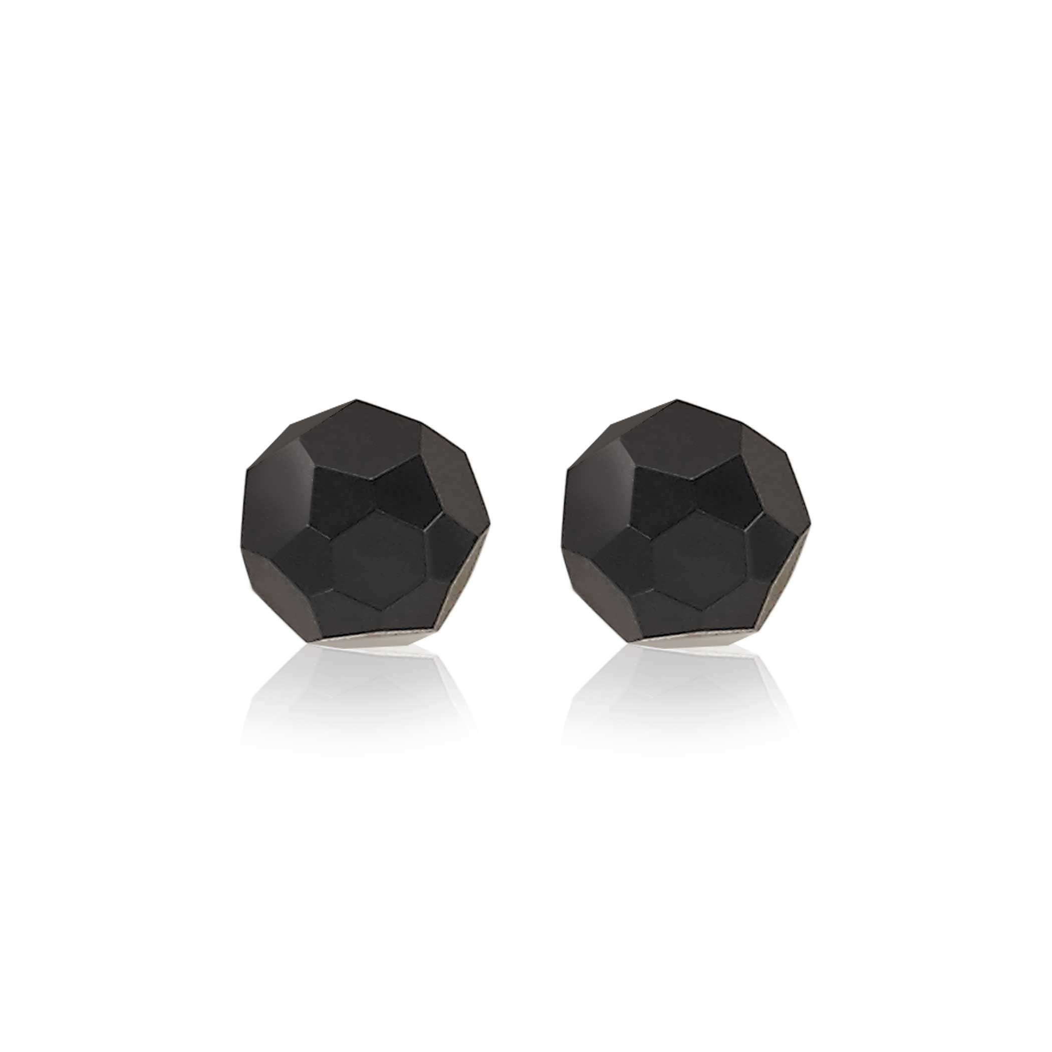 ZINZI silberne Ohrstecker 6mm schwarze Kugel ZIO1317Z